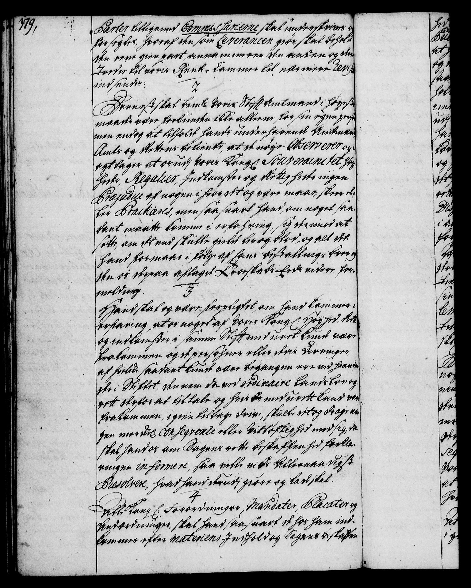 Rentekammeret, Kammerkanselliet, RA/EA-3111/G/Gg/Ggi/L0002: Norsk instruksjonsprotokoll med register (merket RK 53.35), 1729-1751, p. 379