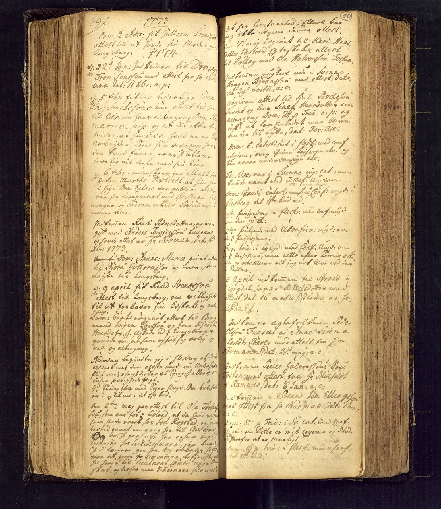 Flesberg kirkebøker, SAKO/A-18/F/Fa/L0002: Parish register (official) no. I 2, 1726-1747, p. 49-50