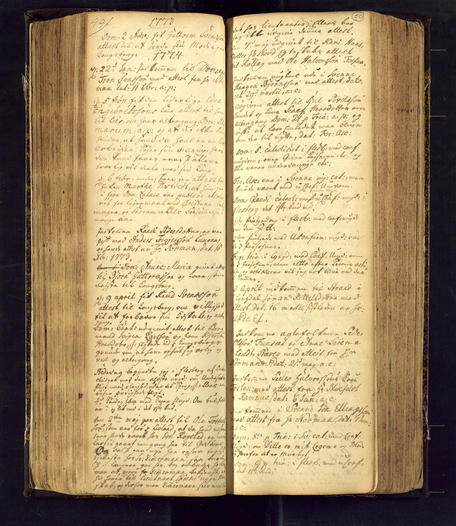 Flesberg kirkebøker, AV/SAKO-A-18/F/Fa/L0002: Parish register (official) no. I 2, 1726-1747, p. 49-50