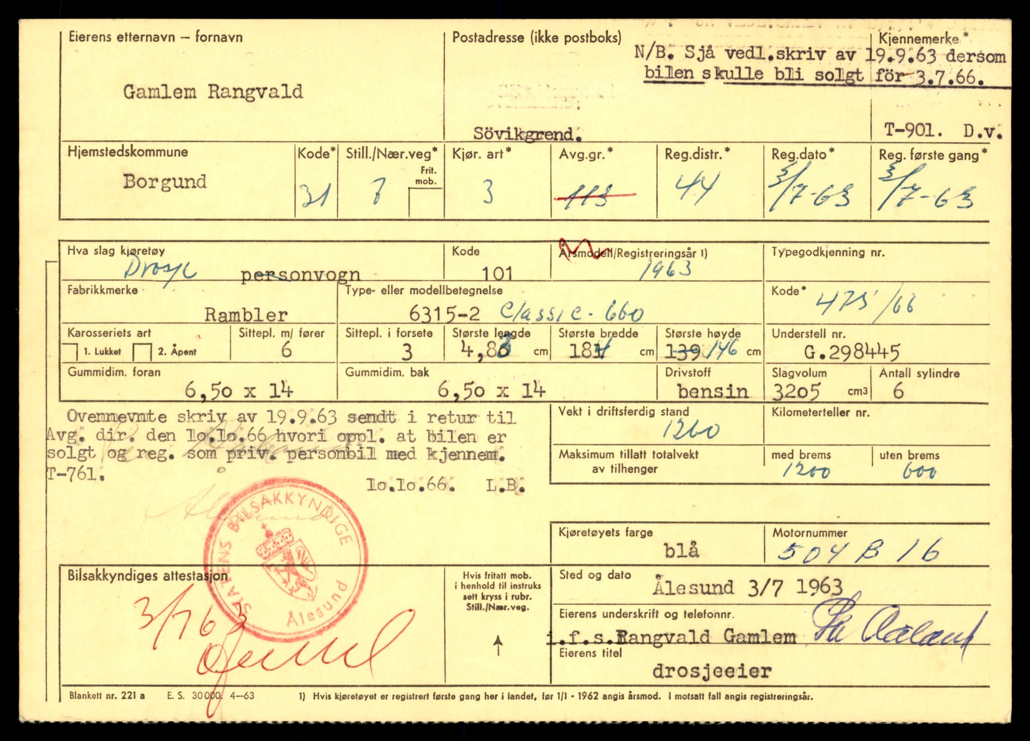 Møre og Romsdal vegkontor - Ålesund trafikkstasjon, AV/SAT-A-4099/F/Fe/L0008: Registreringskort for kjøretøy T 747 - T 894, 1927-1998, p. 410