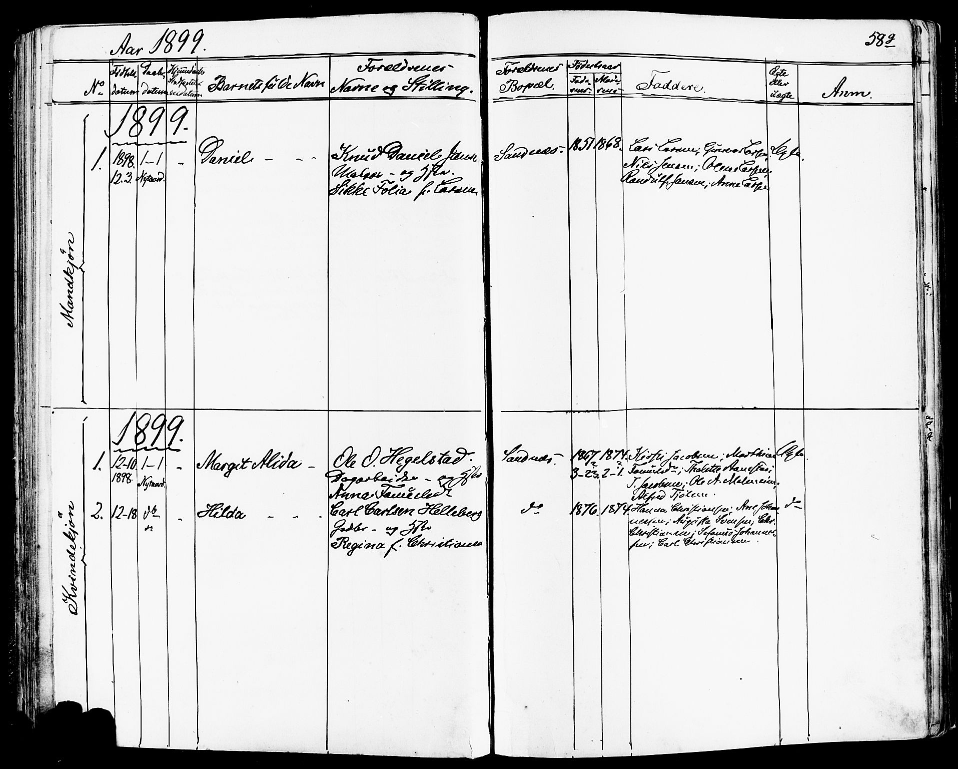 Høyland sokneprestkontor, SAST/A-101799/001/30BA/L0014: Parish register (official) no. A 12, 1890-1898, p. 58