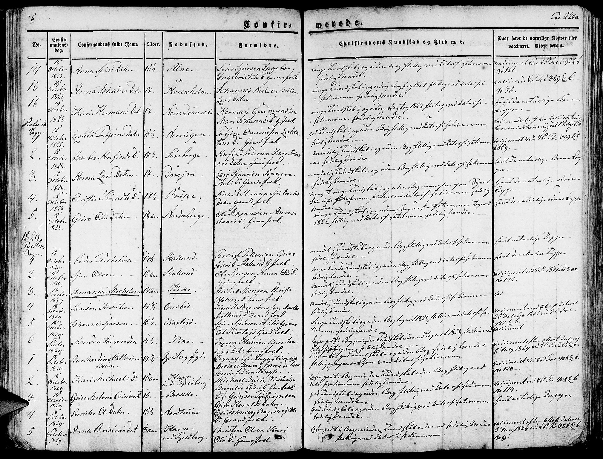 Fjelberg sokneprestembete, SAB/A-75201/H/Haa: Parish register (official) no. A 5, 1822-1834, p. 220