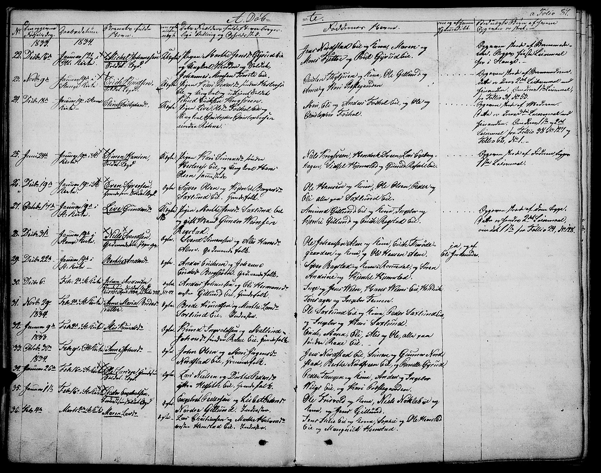 Stange prestekontor, AV/SAH-PREST-002/K/L0009: Parish register (official) no. 9, 1826-1835, p. 87