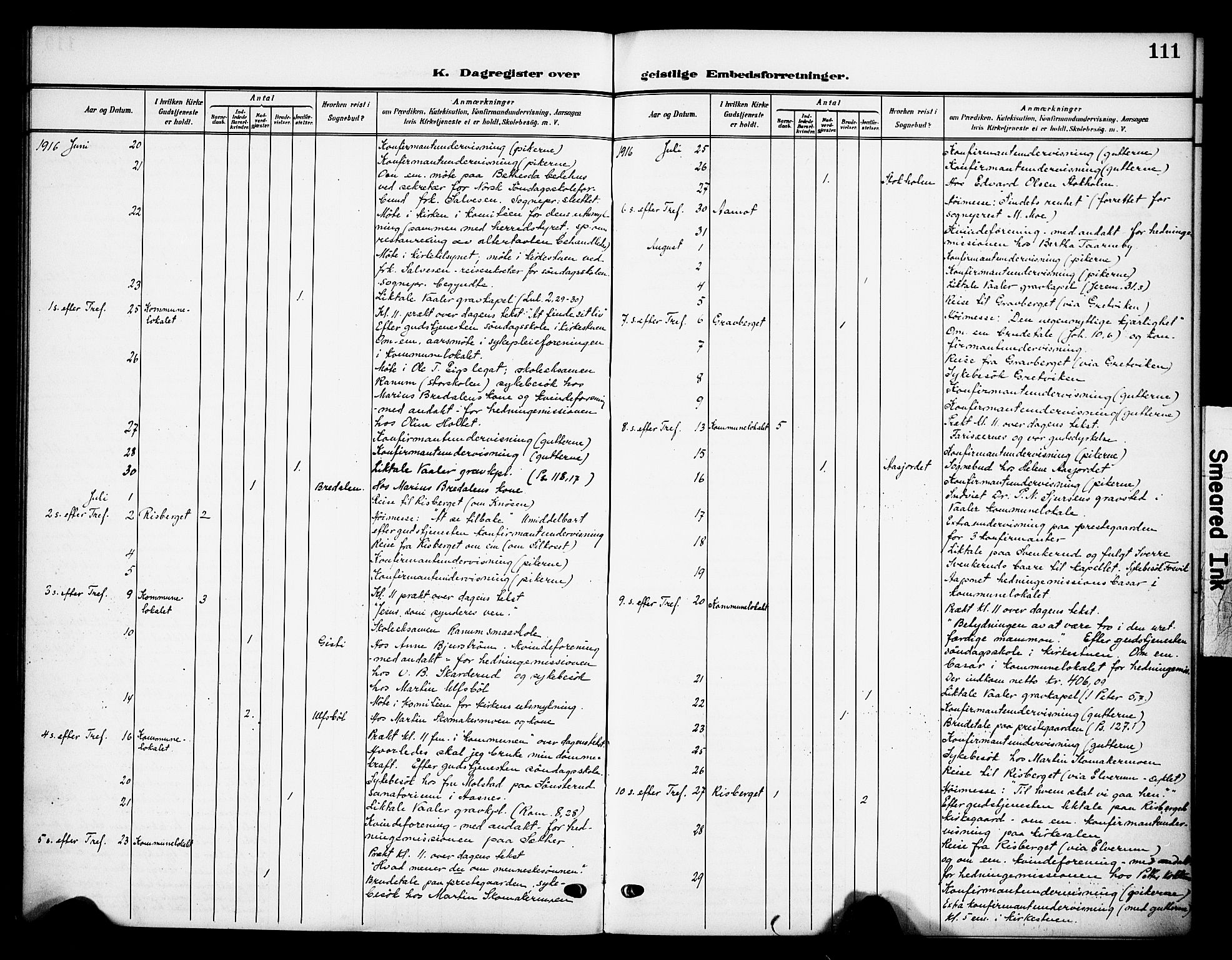 Våler prestekontor, Hedmark, AV/SAH-PREST-040/H/Ha/Haa/L0007: Parish register (official) no. 7, 1908-1919, p. 111