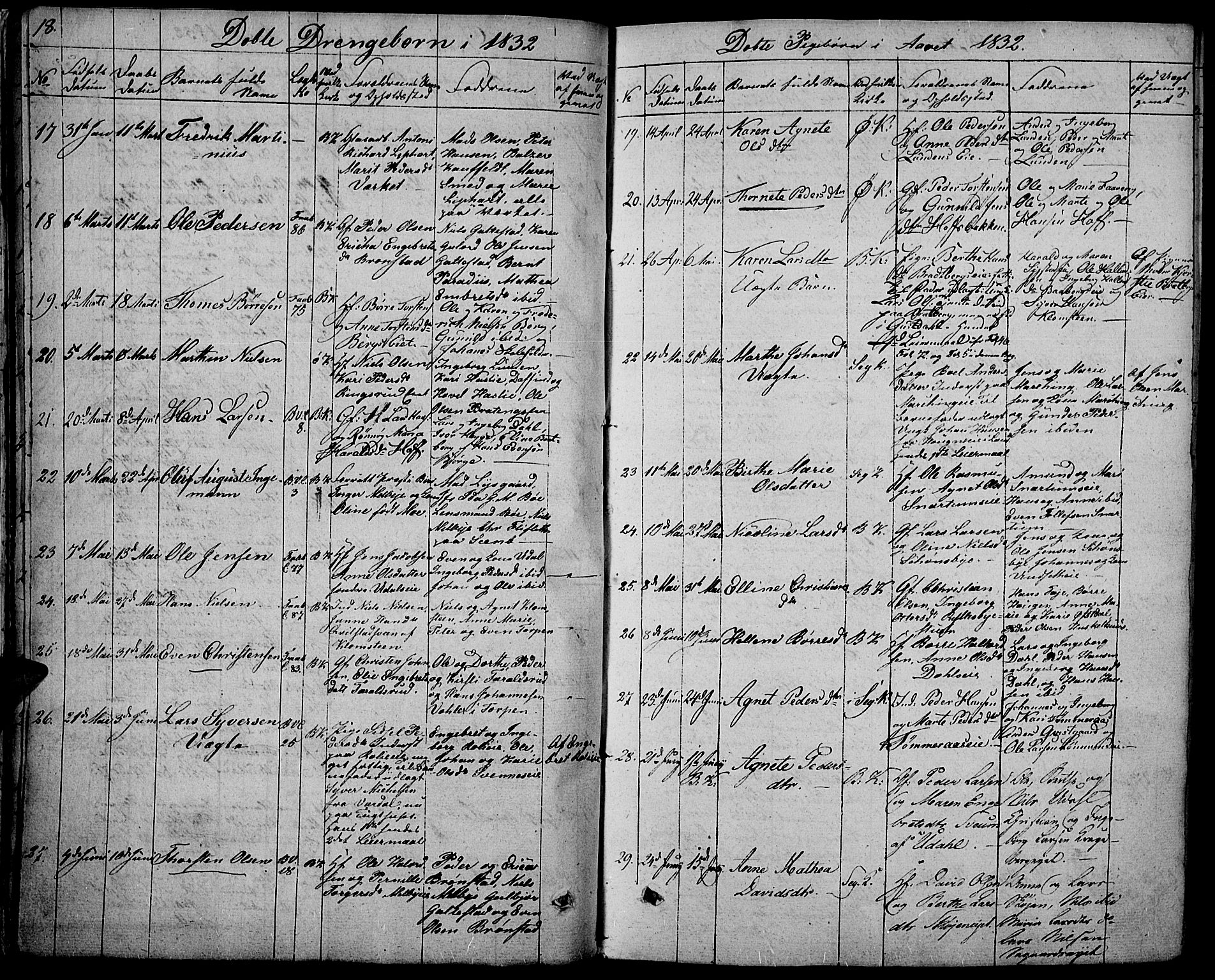 Biri prestekontor, AV/SAH-PREST-096/H/Ha/Haa/L0004: Parish register (official) no. 4, 1829-1842, p. 18