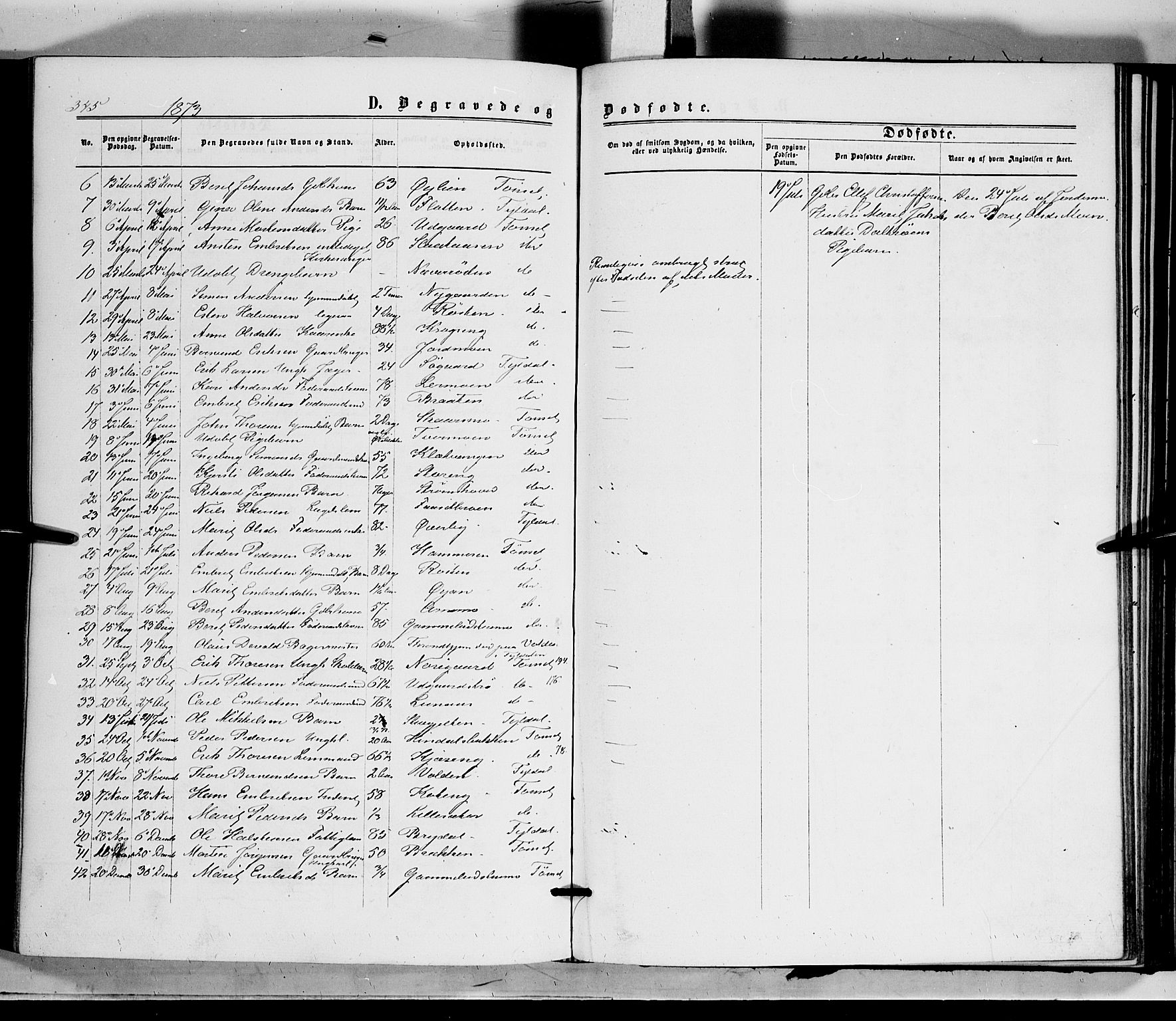 Tynset prestekontor, SAH/PREST-058/H/Ha/Haa/L0021: Parish register (official) no. 21, 1863-1879, p. 345