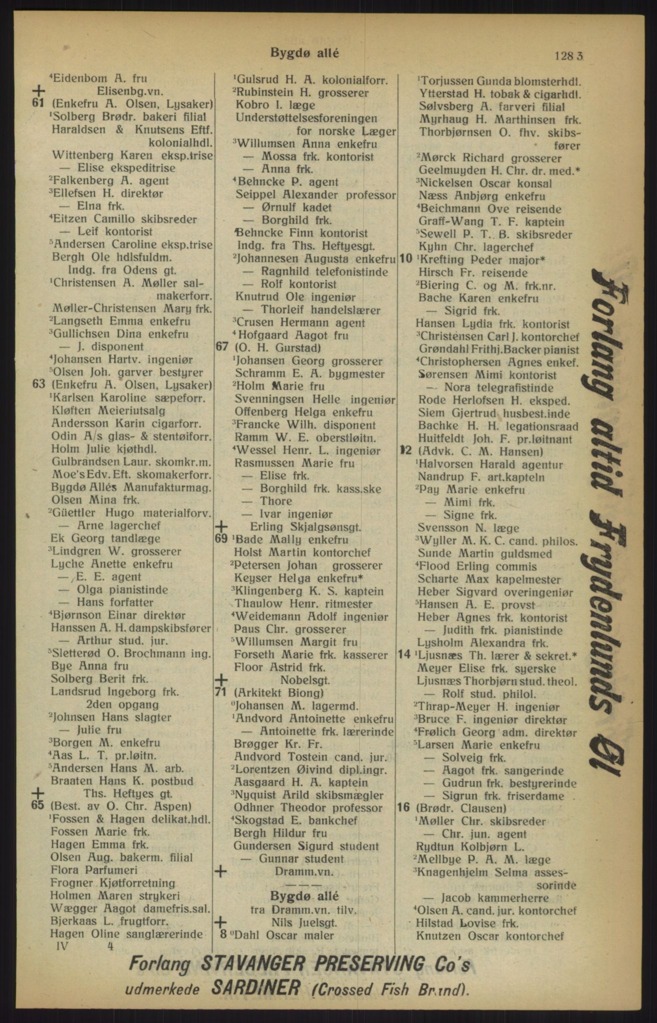 Kristiania/Oslo adressebok, PUBL/-, 1915, p. 1283