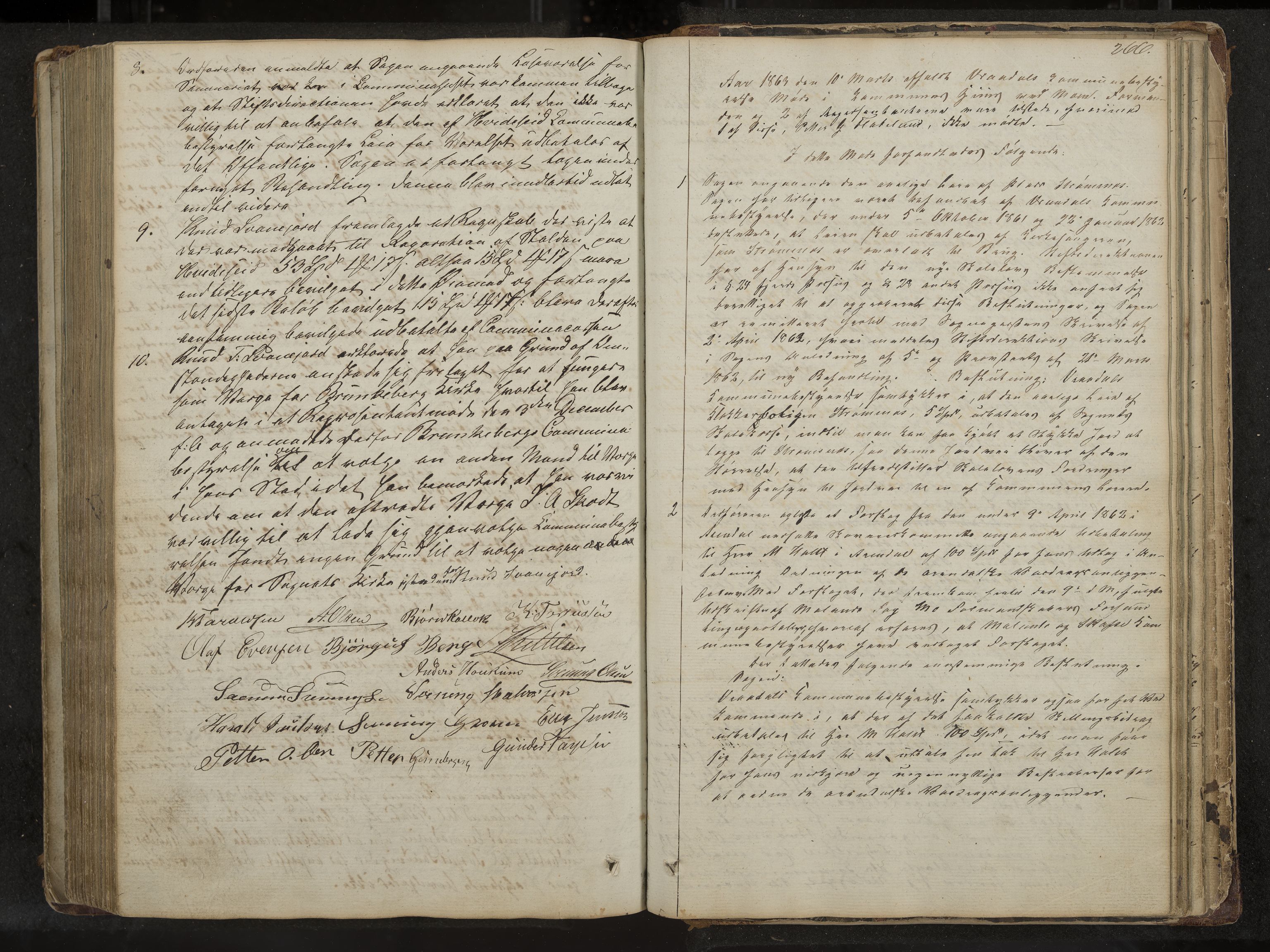 Kviteseid formannskap og sentraladministrasjon, IKAK/0829021/A/Aa/L0001: Møtebok med register, 1837-1866, p. 266