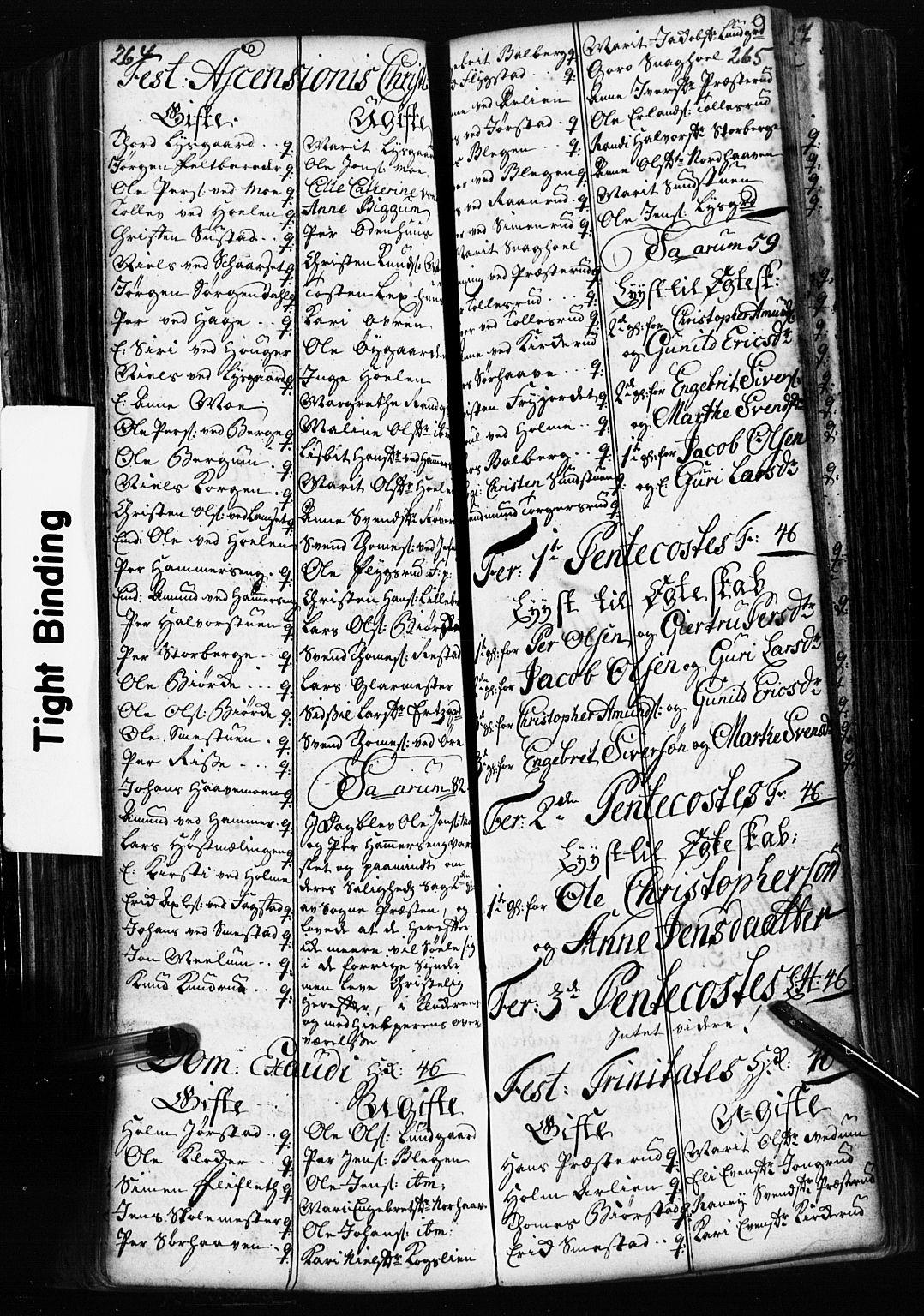 Fåberg prestekontor, SAH/PREST-086/H/Ha/Hab/L0002: Parish register (copy) no. 2, 1741-1756, p. 264-265