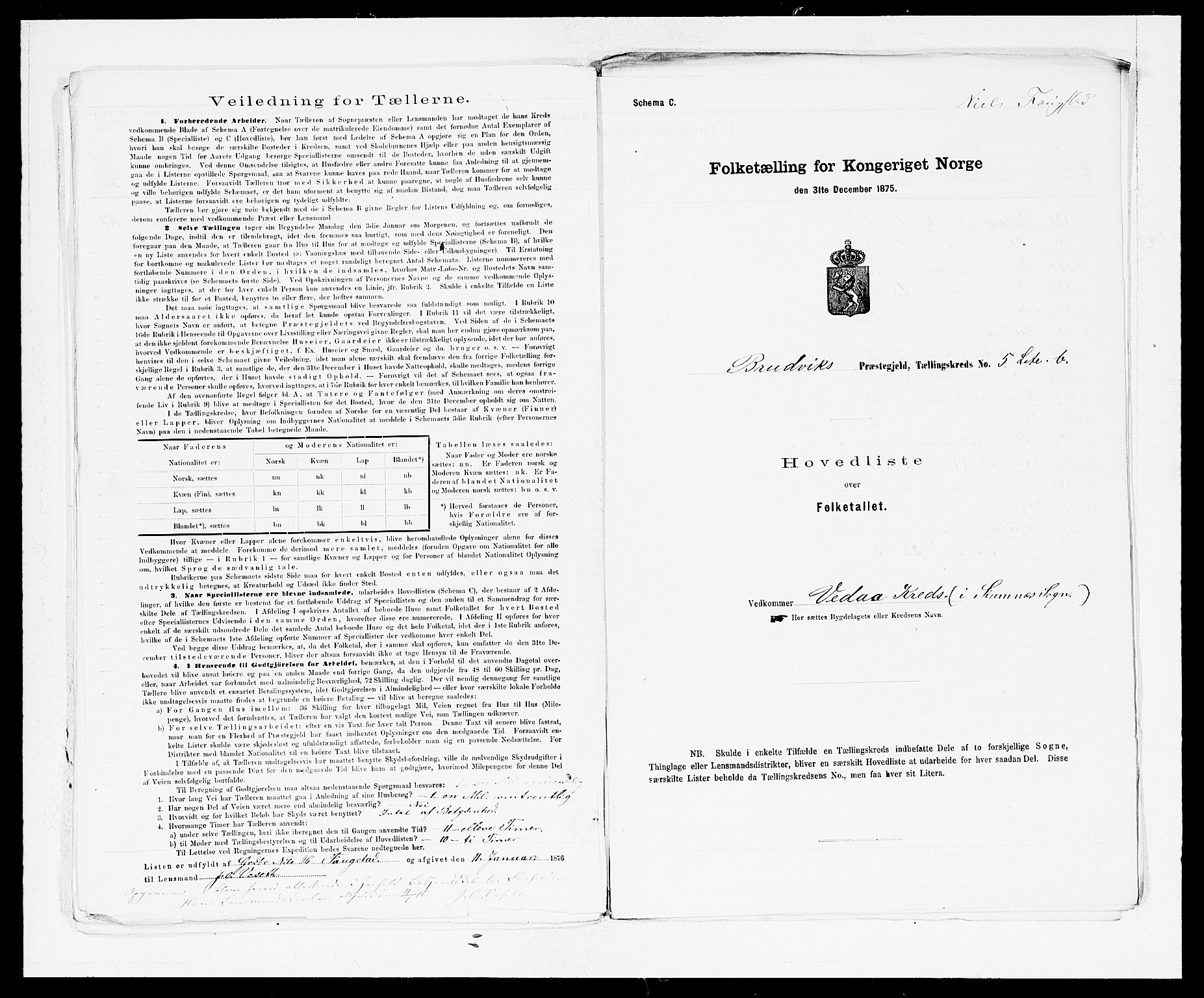 SAB, 1875 census for 1251P Bruvik, 1875, p. 13