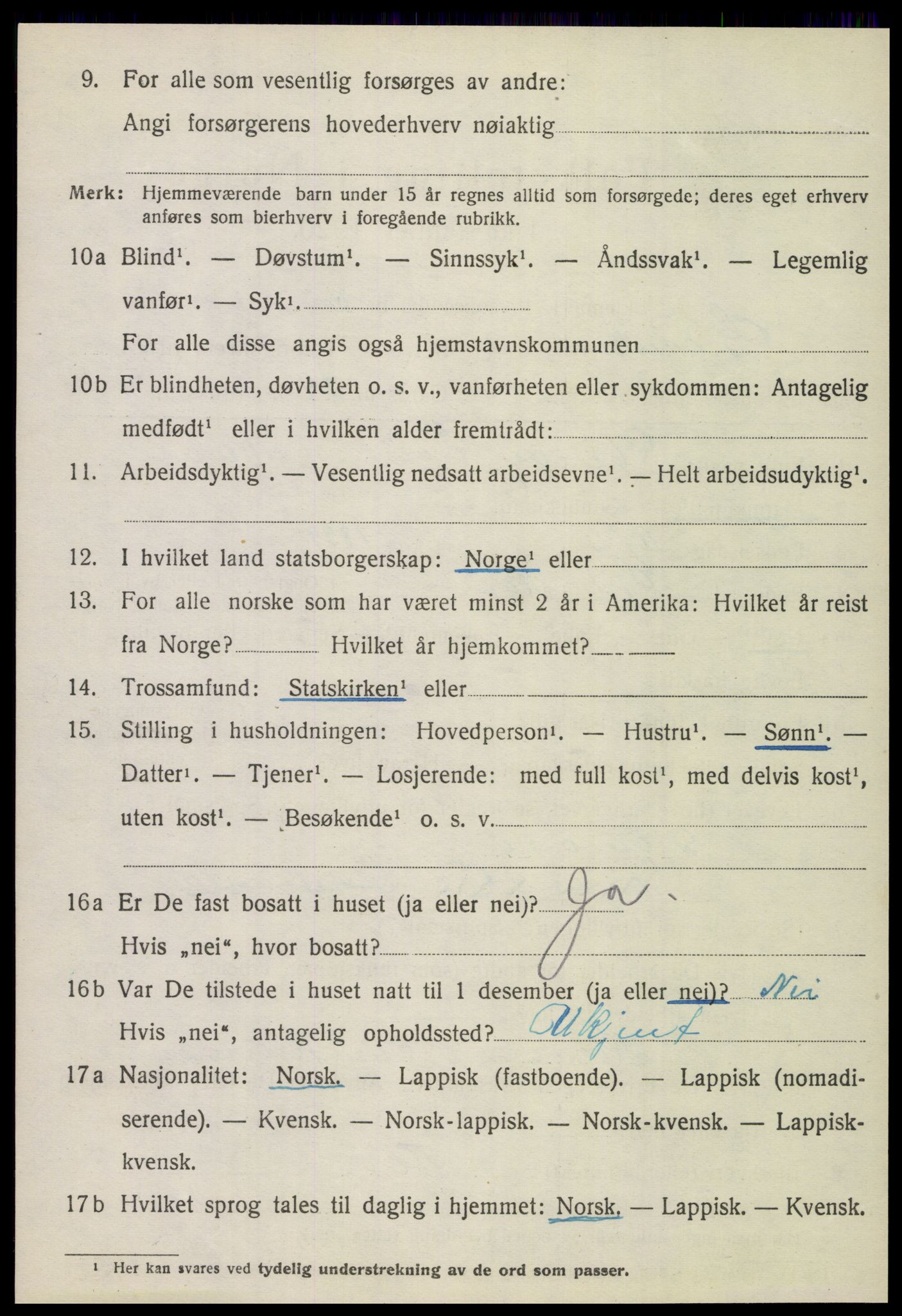 SAT, 1920 census for Gildeskål, 1920, p. 7231