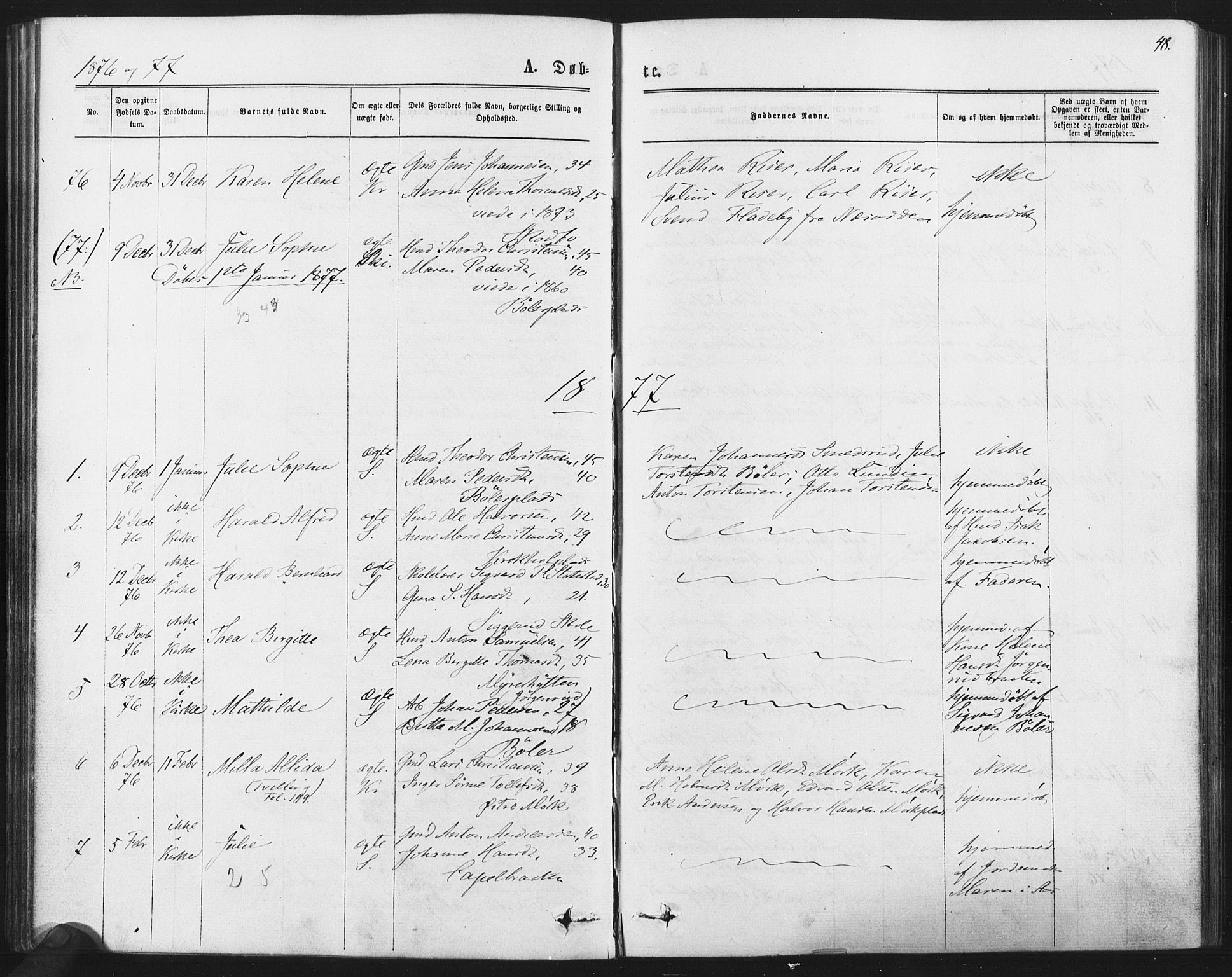 Kråkstad prestekontor Kirkebøker, AV/SAO-A-10125a/F/Fa/L0008: Parish register (official) no. I 8, 1870-1879, p. 48