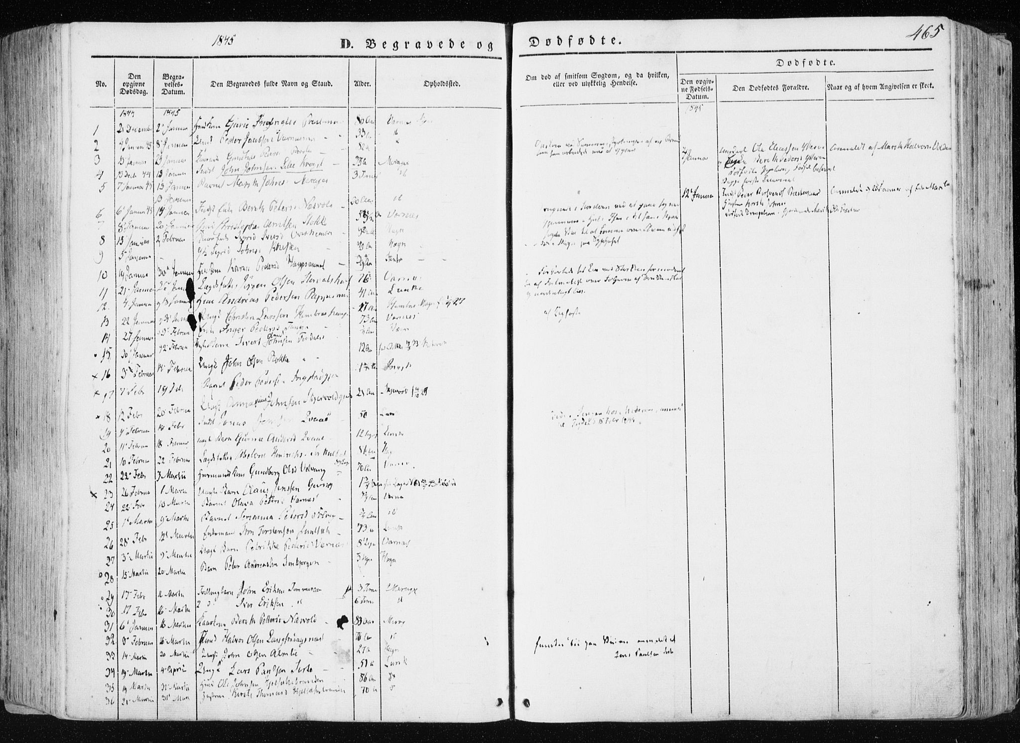 Ministerialprotokoller, klokkerbøker og fødselsregistre - Nord-Trøndelag, SAT/A-1458/709/L0074: Parish register (official) no. 709A14, 1845-1858, p. 465