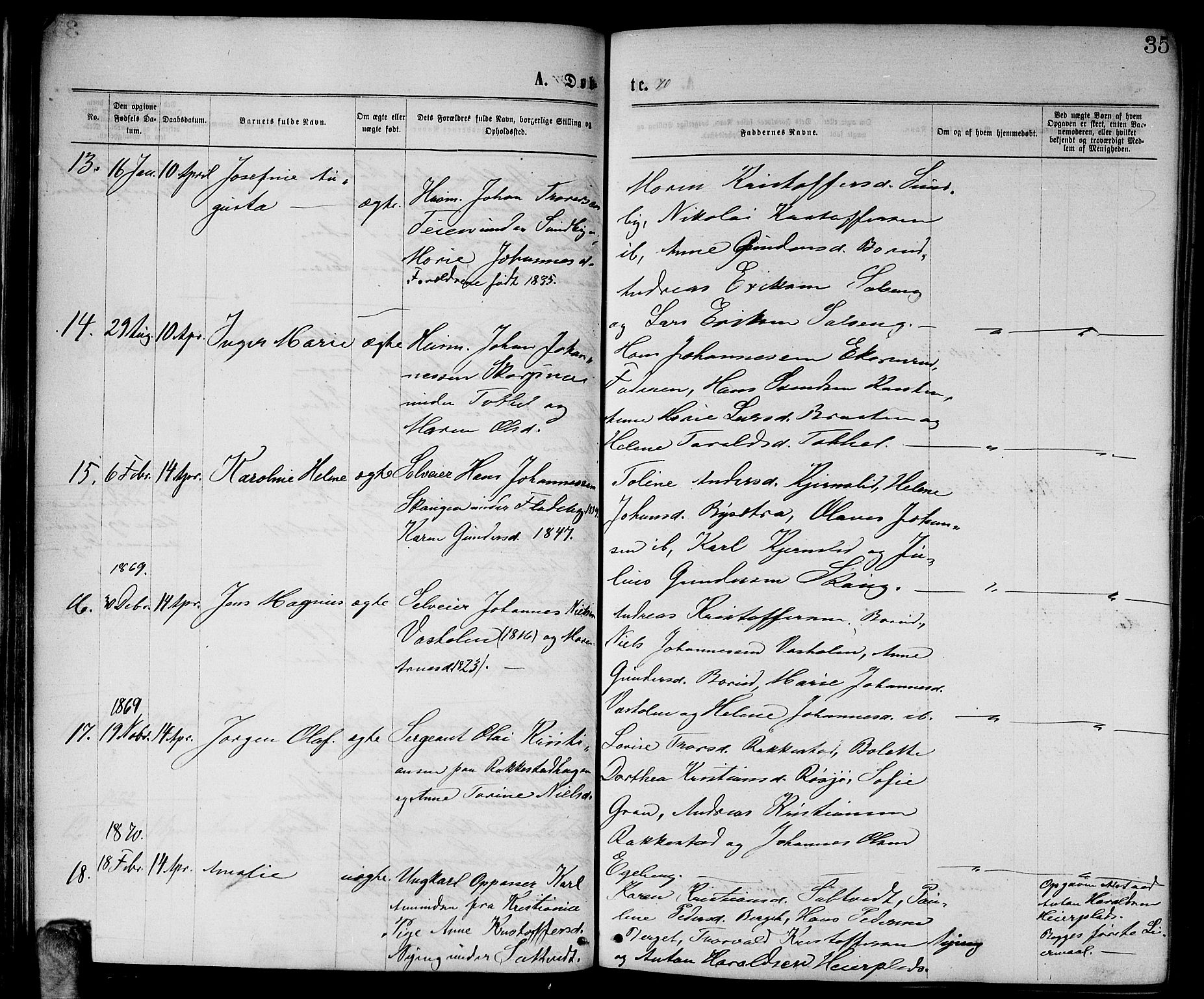 Enebakk prestekontor Kirkebøker, AV/SAO-A-10171c/G/Ga/L0005: Parish register (copy) no. I 5, 1867-1888, p. 35