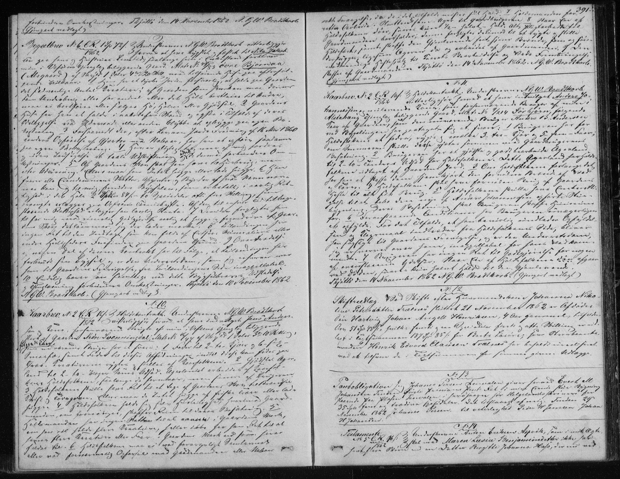 Søndre Helgeland sorenskriveri, AV/SAT-A-4575/1/2/2C/L0001: Mortgage book no. 12, 1860-1864, p. 391