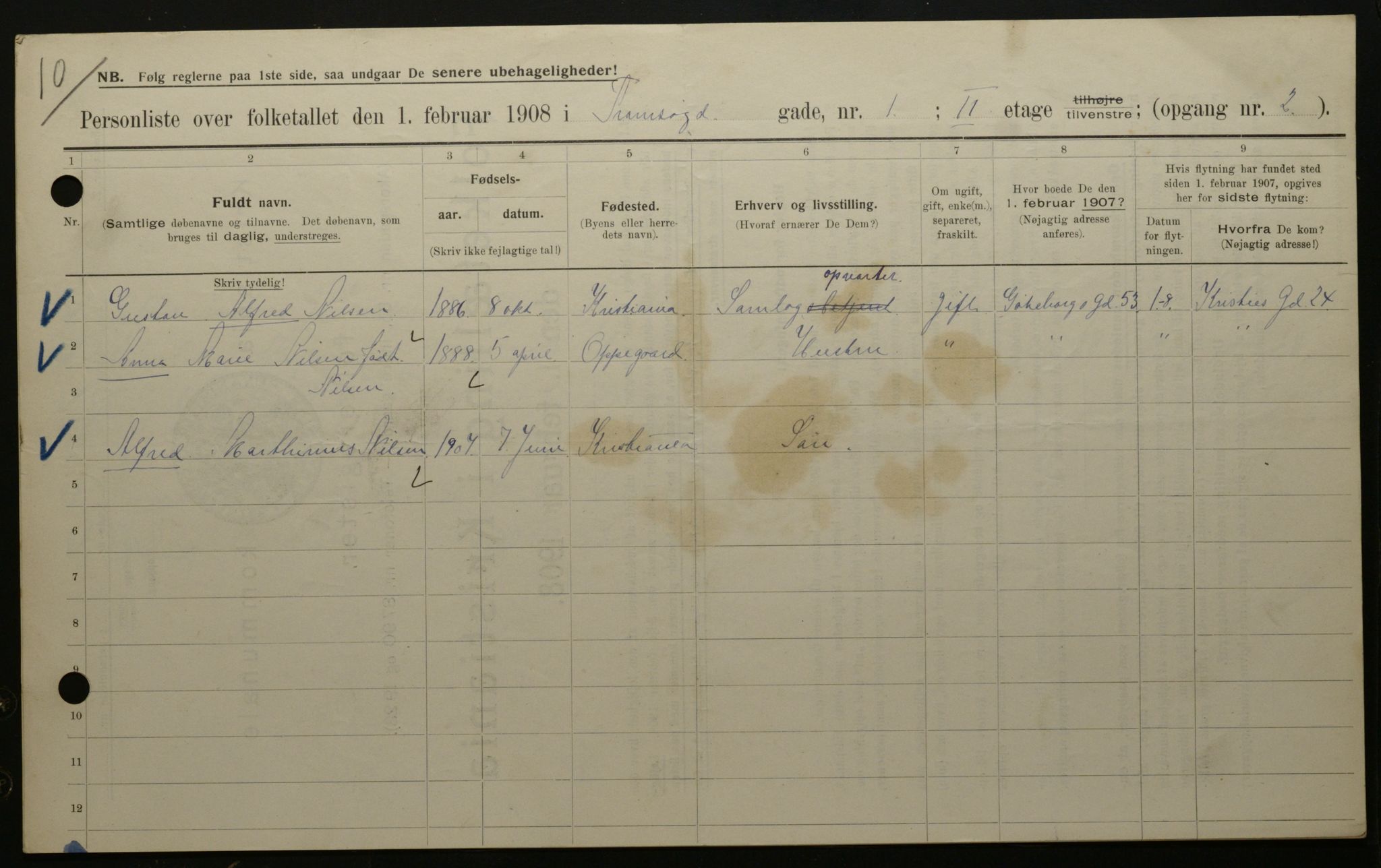 OBA, Municipal Census 1908 for Kristiania, 1908, p. 103976