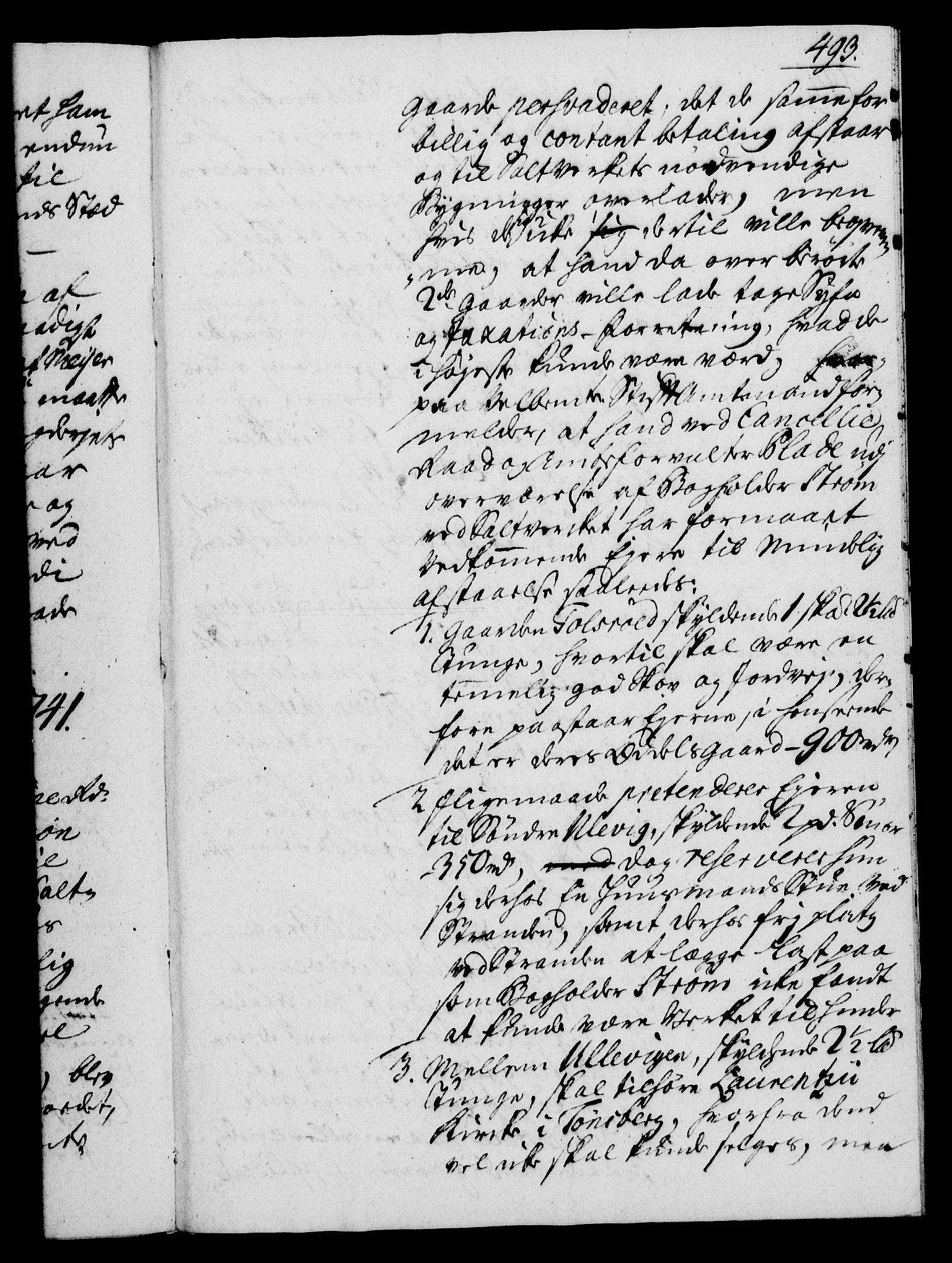 Rentekammeret, Kammerkanselliet, RA/EA-3111/G/Gh/Gha/L0022: Norsk ekstraktmemorialprotokoll (merket RK 53.67), 1739-1741, p. 493