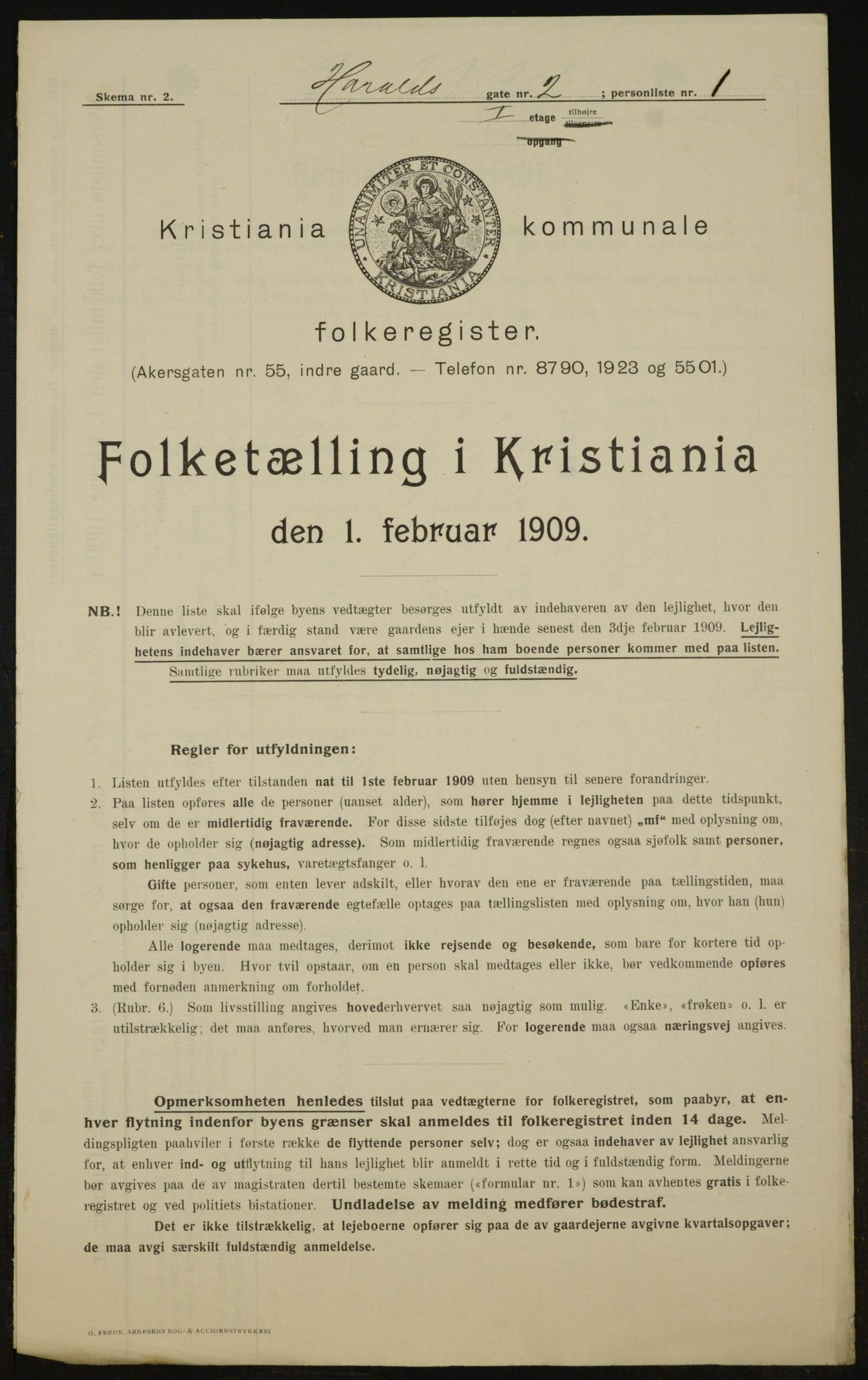 OBA, Municipal Census 1909 for Kristiania, 1909, p. 117239