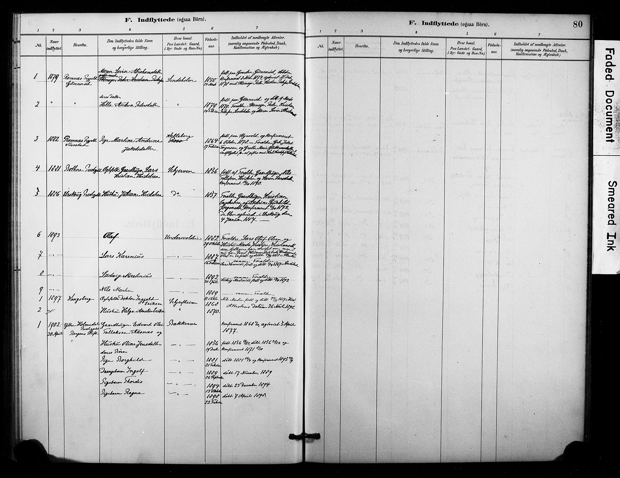 Lardal kirkebøker, AV/SAKO-A-350/F/Fc/L0001: Parish register (official) no. III 1, 1881-1906, p. 80