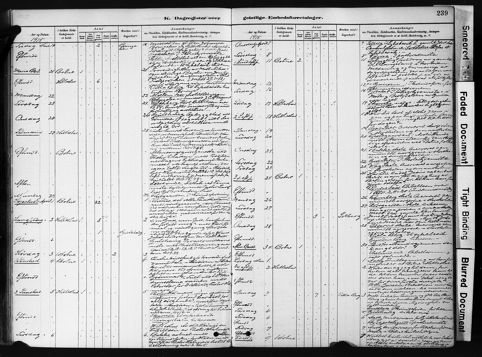 Botne kirkebøker, AV/SAKO-A-340/F/Fb/L0001: Parish register (official) no. II 1, 1878-1902, p. 239