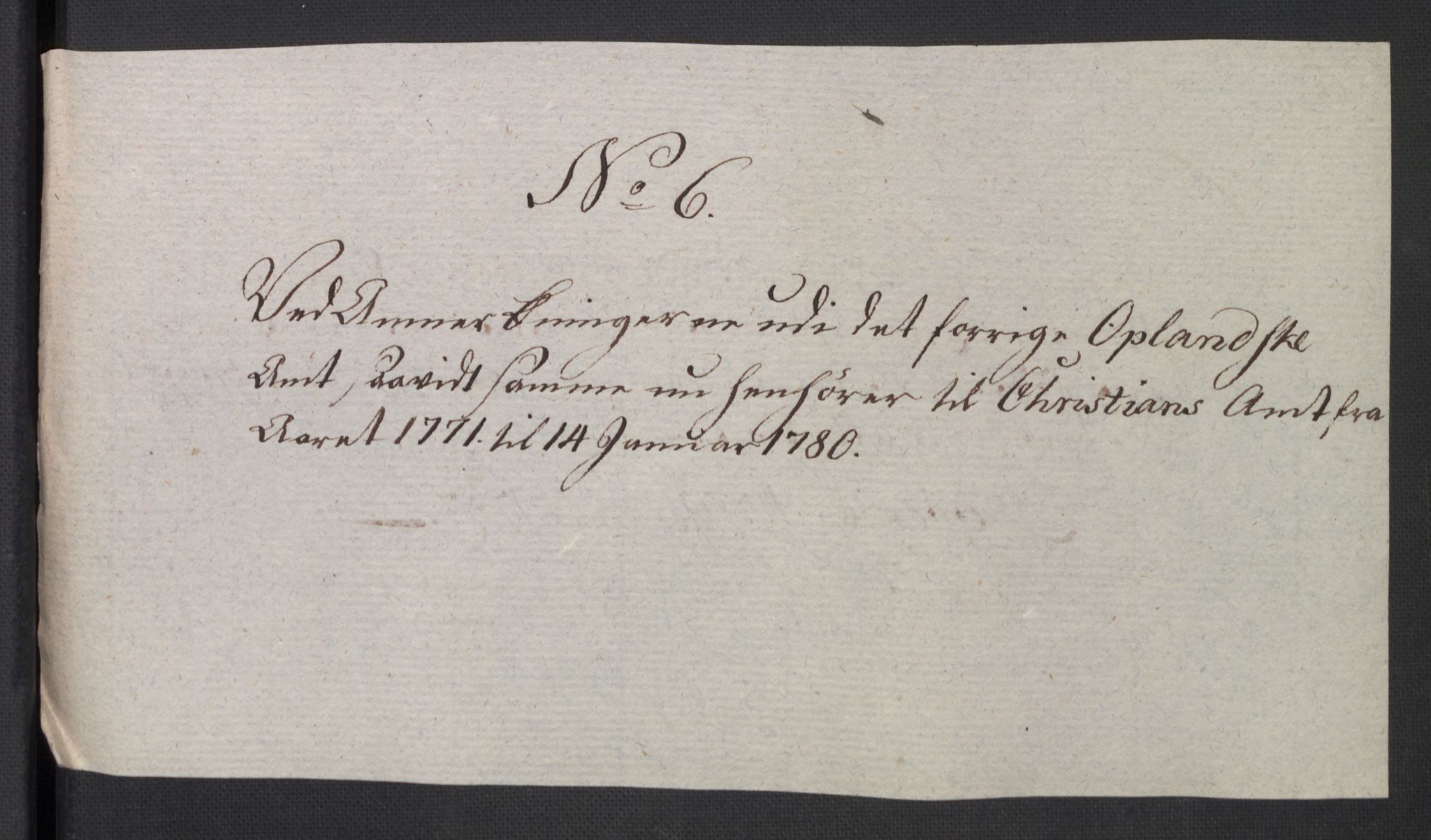 Rentekammeret inntil 1814, Reviderte regnskaper, Mindre regnskaper, AV/RA-EA-4068/Rb/L0014: Opplands amt, 1771-1779, p. 919