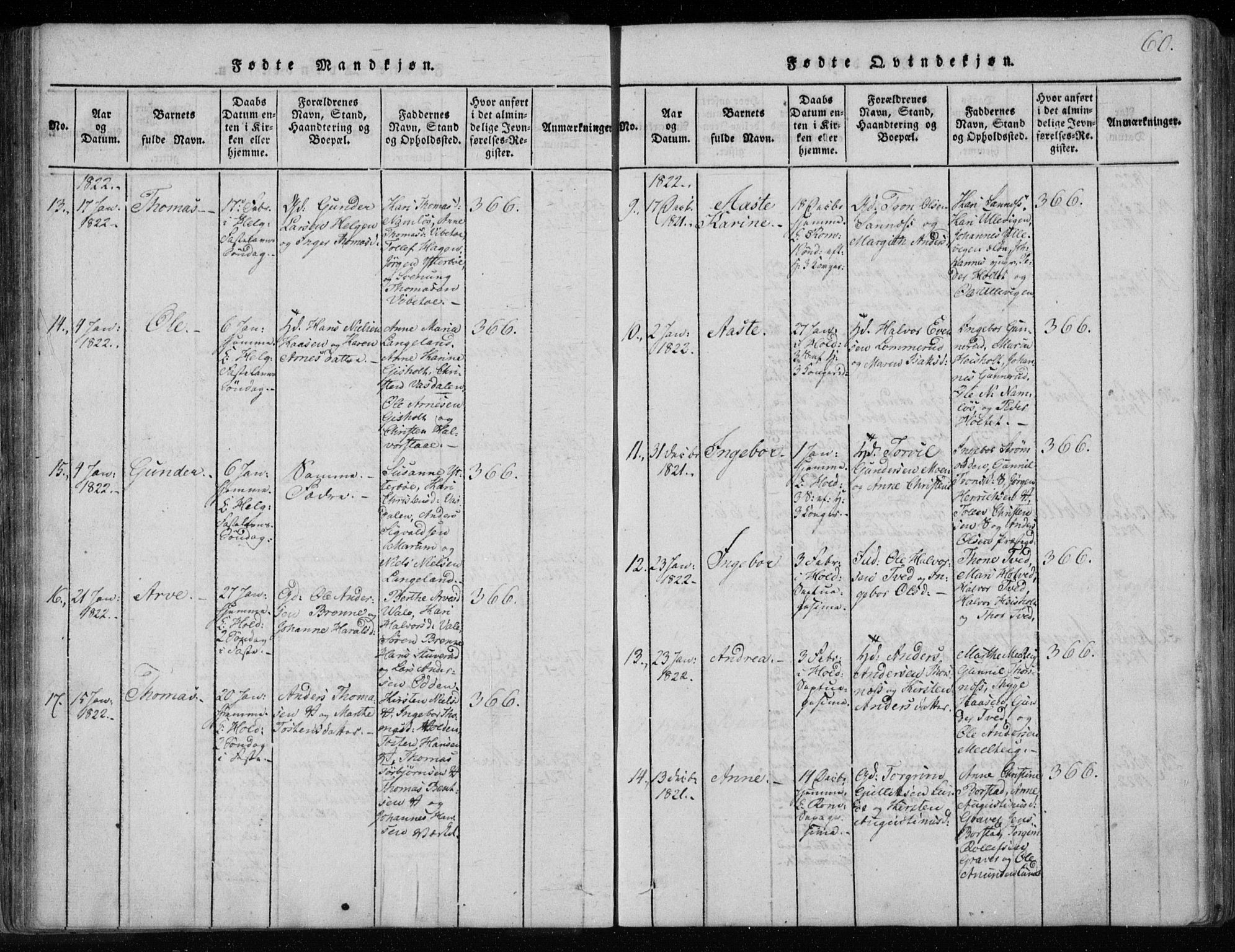 Holla kirkebøker, AV/SAKO-A-272/F/Fa/L0003: Parish register (official) no. 3, 1815-1830, p. 60