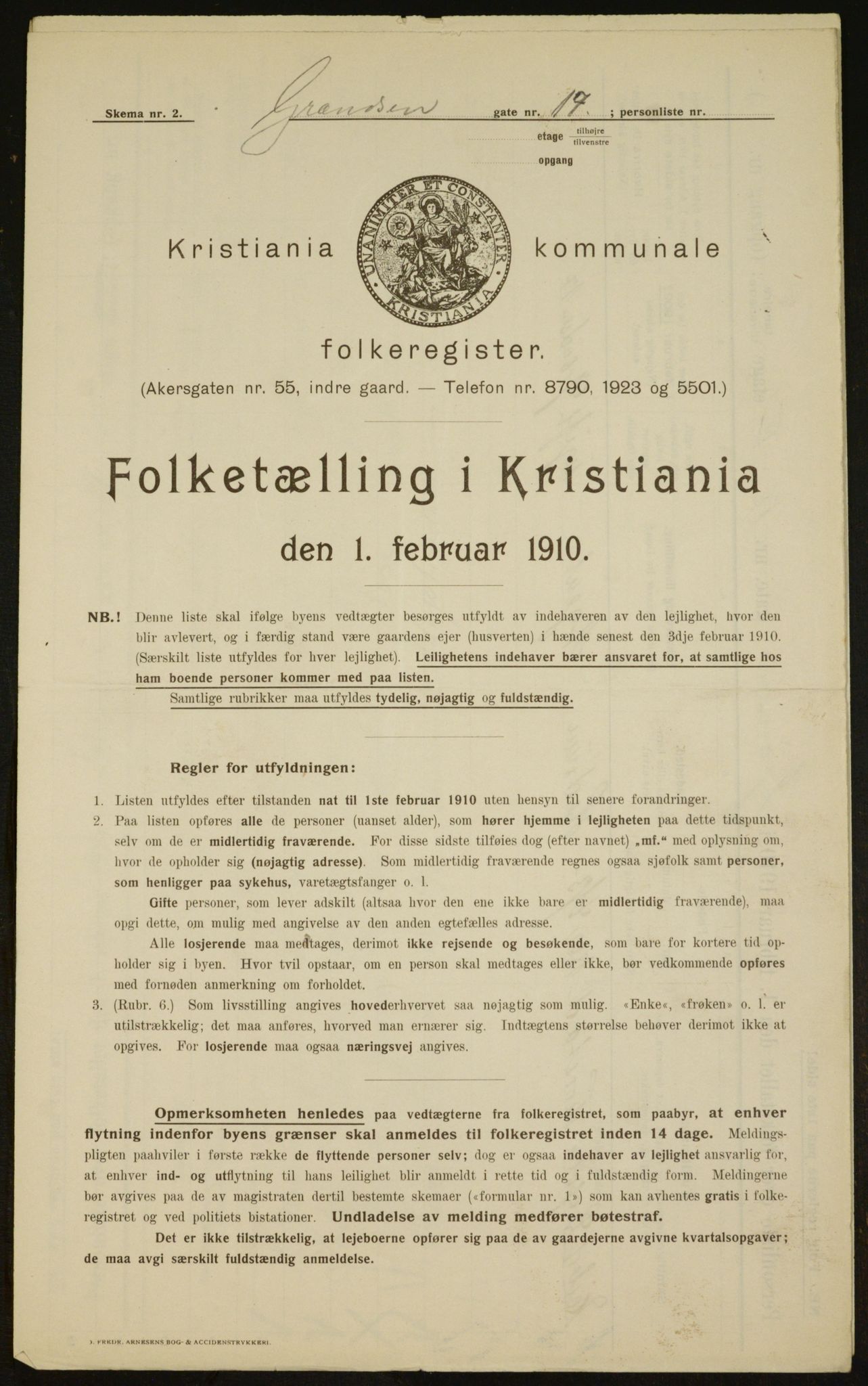 OBA, Municipal Census 1910 for Kristiania, 1910, p. 28368