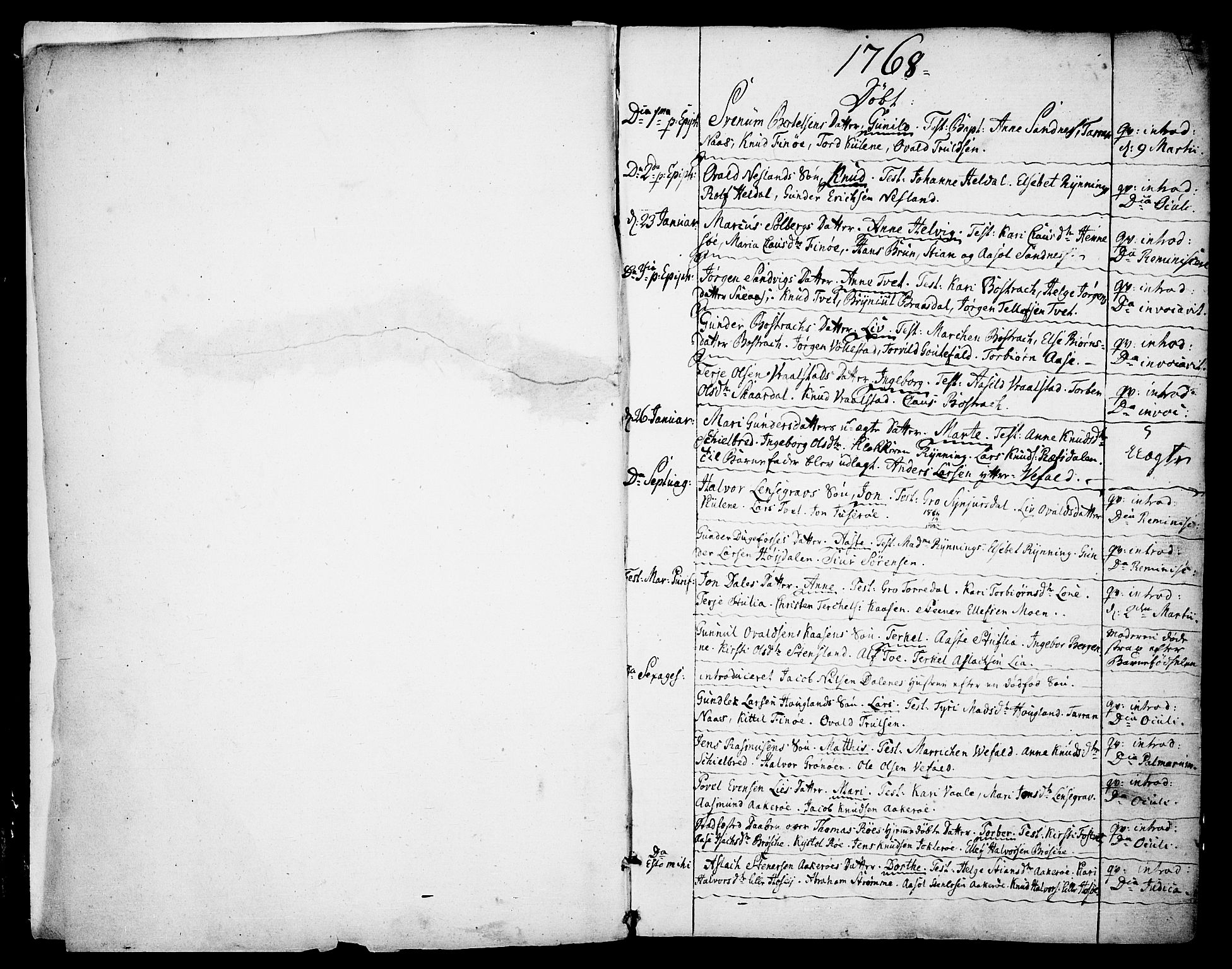Drangedal kirkebøker, SAKO/A-258/F/Fa/L0003: Parish register (official) no. 3, 1768-1814, p. 0-1