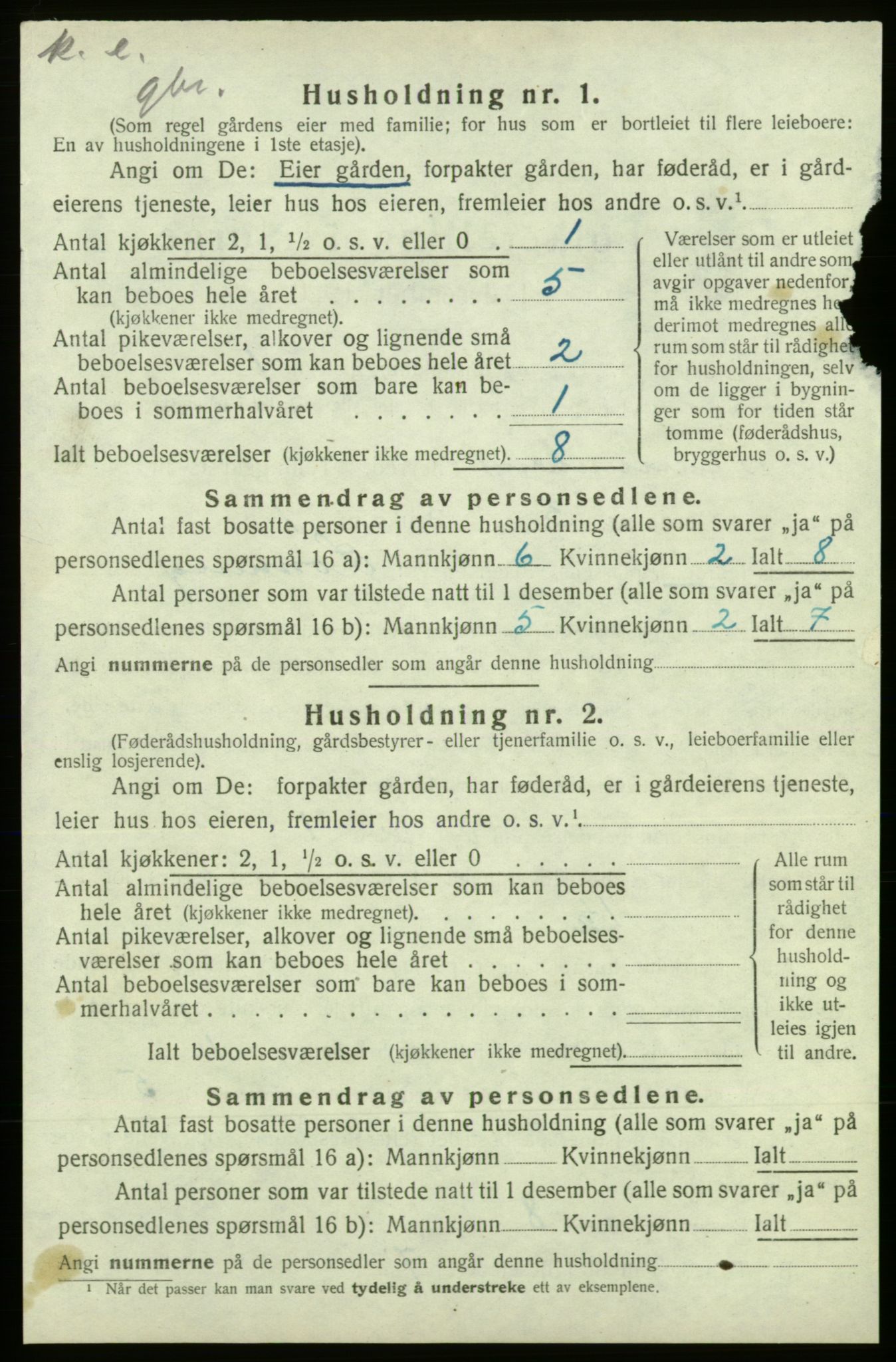 SAB, 1920 census for Kvinnherad, 1920, p. 208