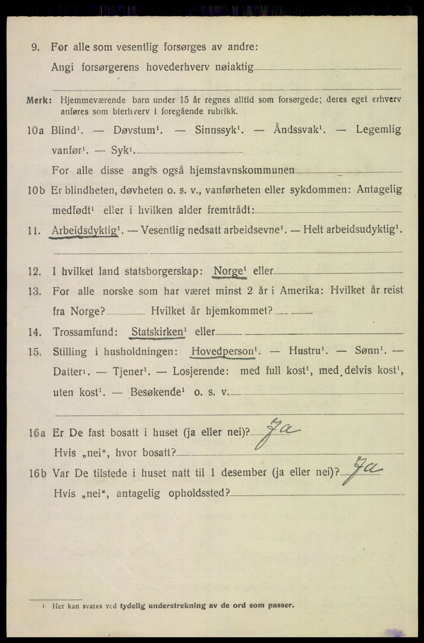 SAH, 1920 census for Engerdal, 1920, p. 1530