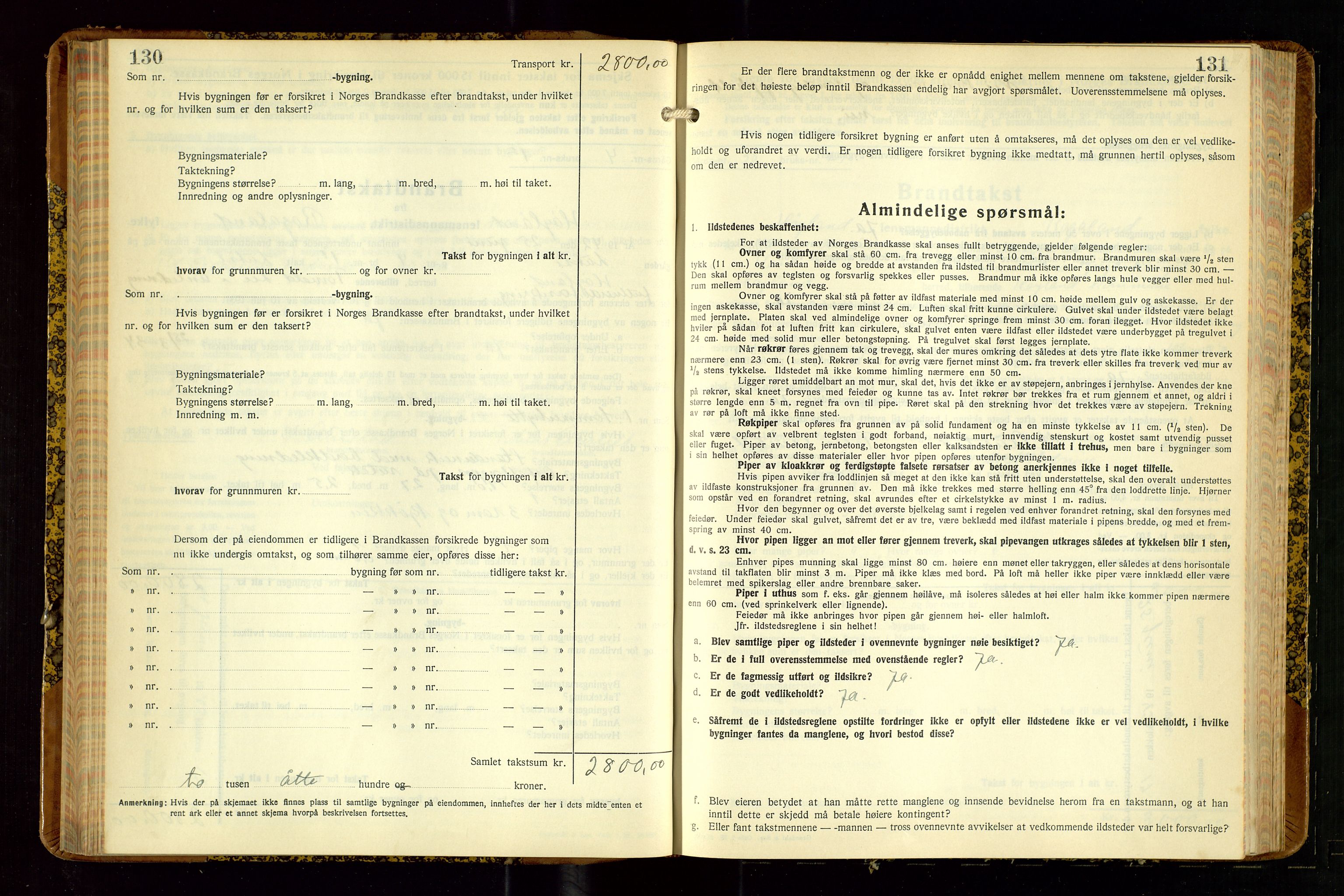 Høyland/Sandnes lensmannskontor, SAST/A-100166/Gob/L0008: "Branntakstprotokoll", 1940-1952, p. 130-131