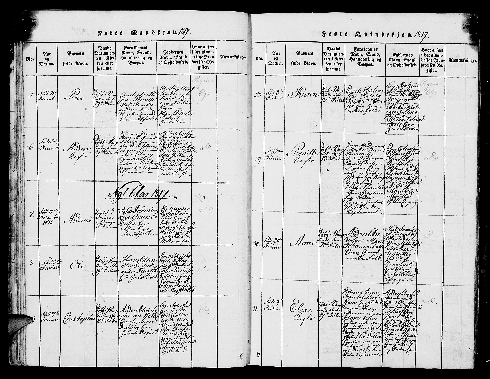 Vang prestekontor, Hedmark, AV/SAH-PREST-008/H/Ha/Hab/L0004: Parish register (copy) no. 4, 1813-1827, p. 55-56