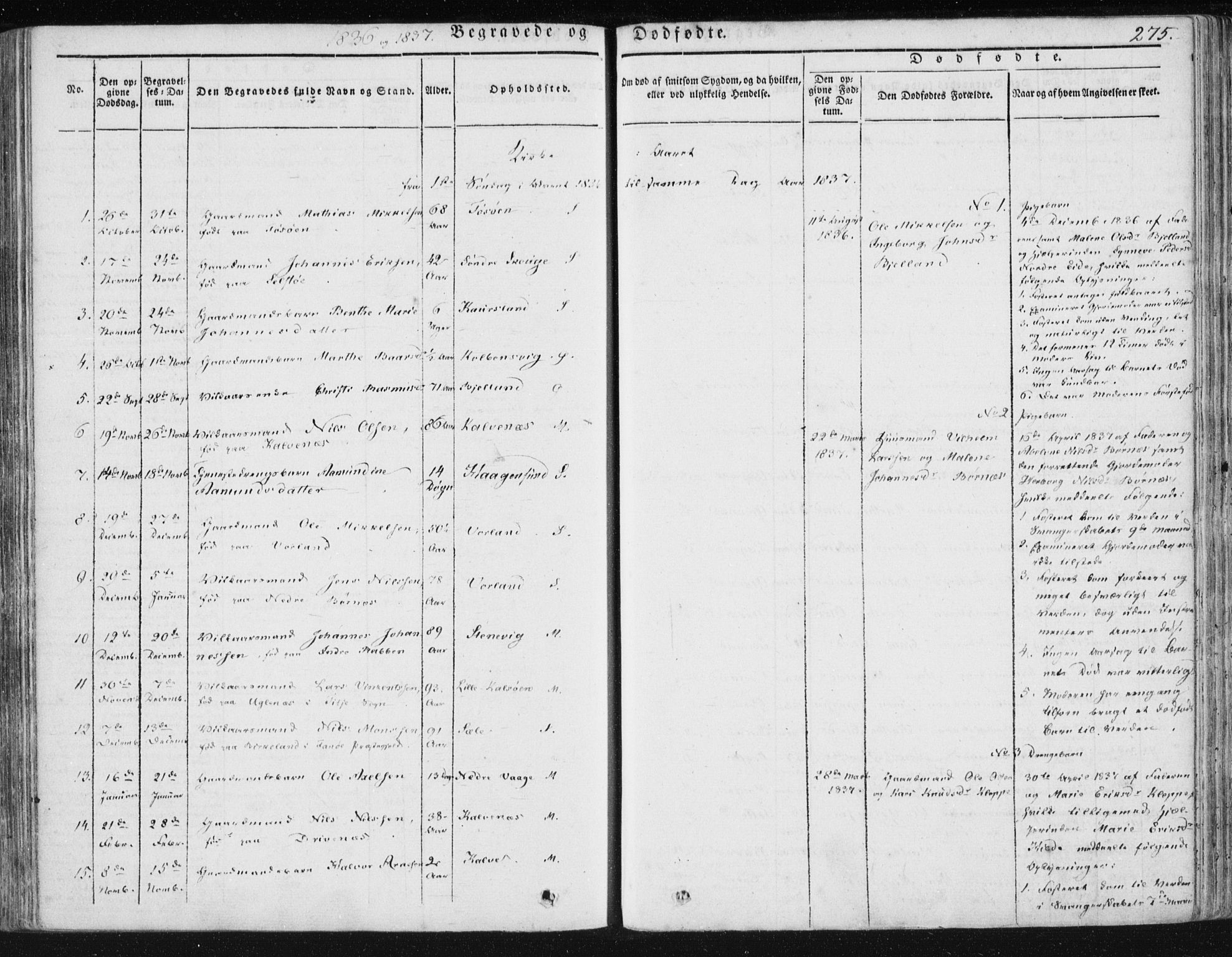 Sund sokneprestembete, AV/SAB-A-99930: Parish register (official) no. A 13, 1835-1849, p. 275