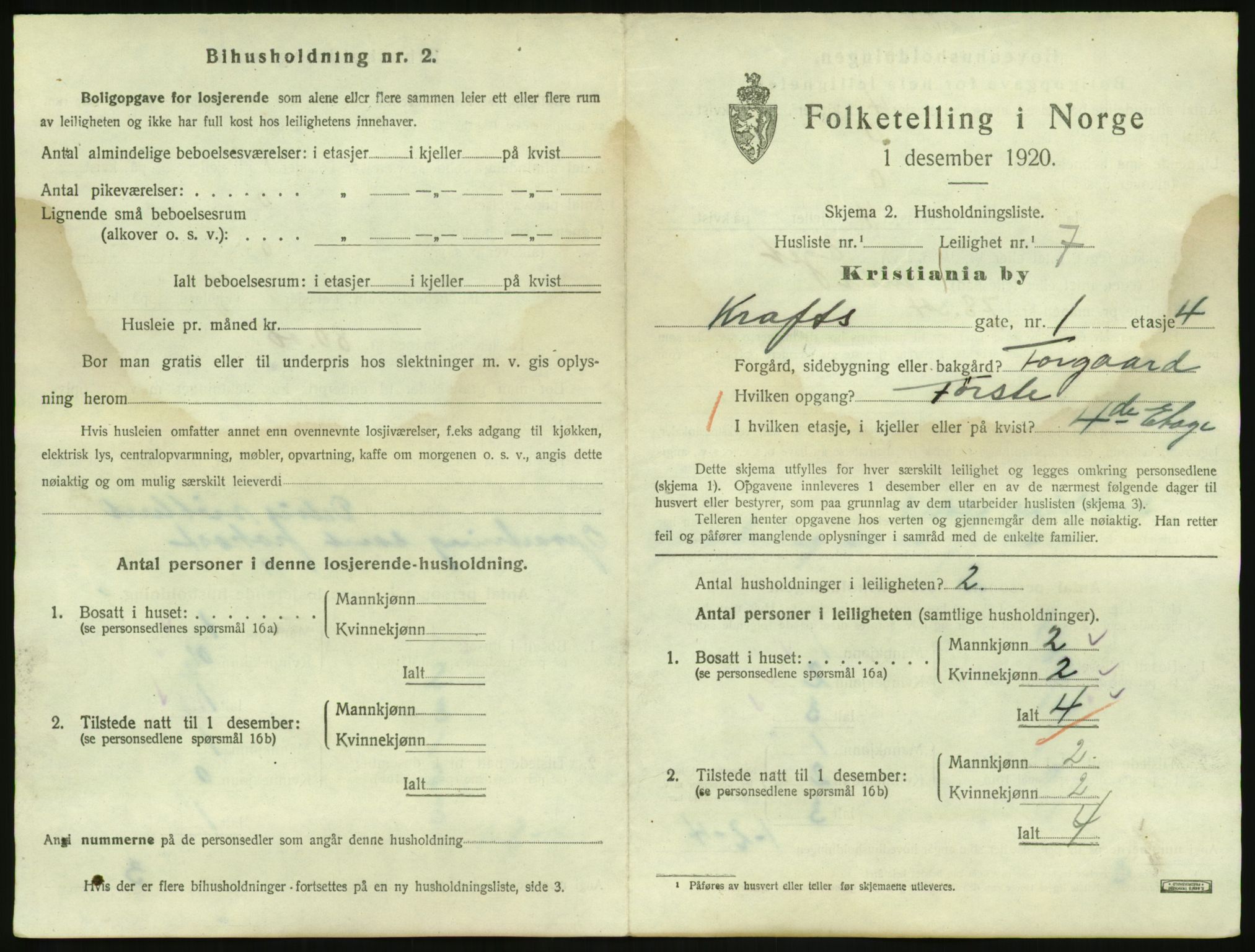 SAO, 1920 census for Kristiania, 1920, p. 55538