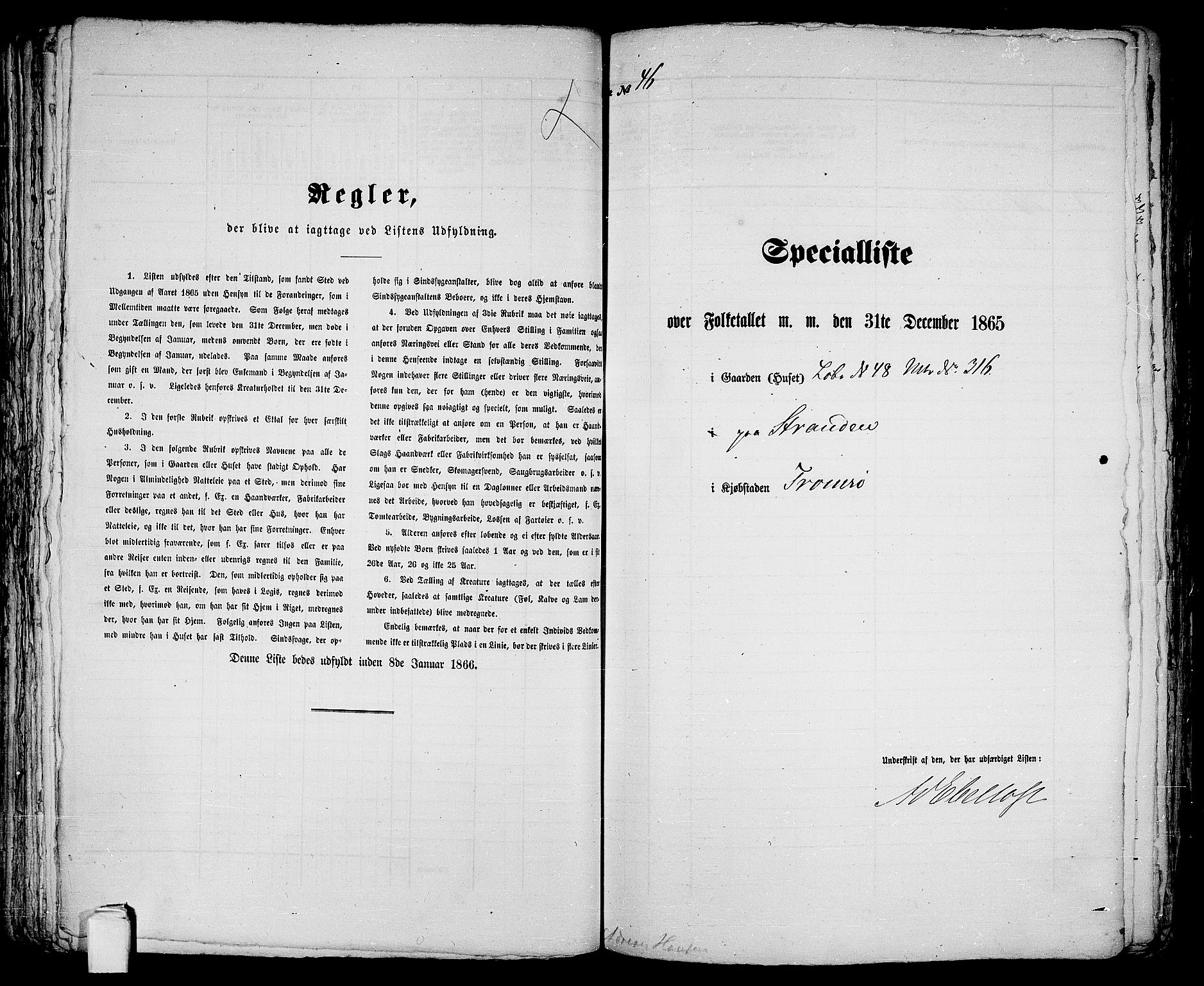 RA, 1865 census for Tromsø, 1865, p. 100