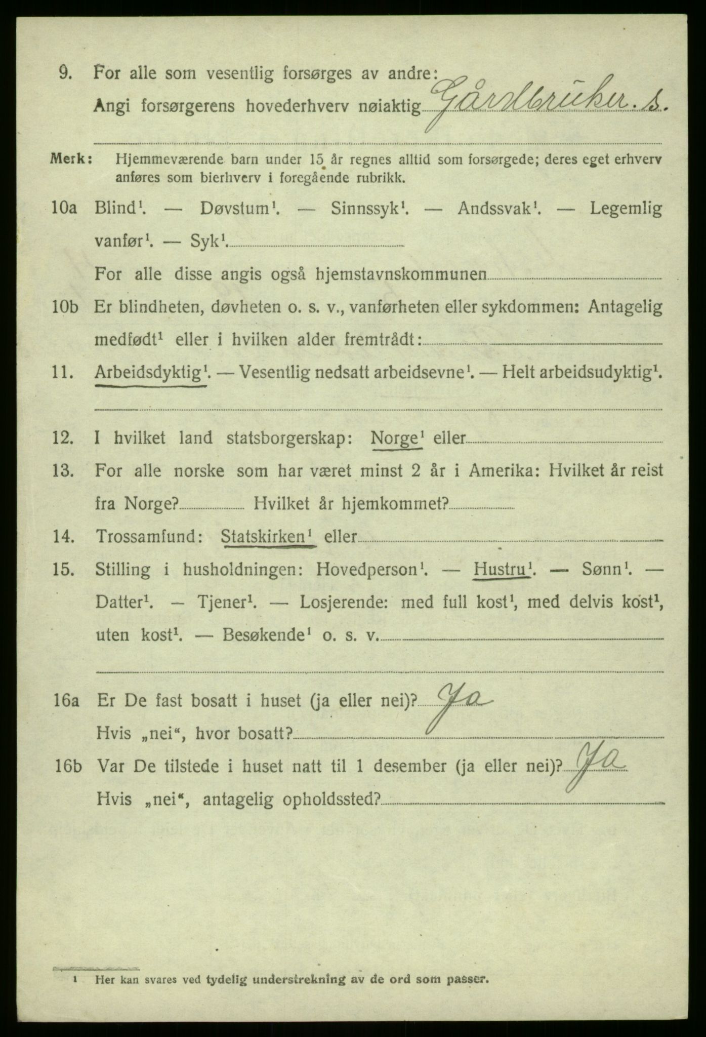 SAB, 1920 census for Askvoll, 1920, p. 2487