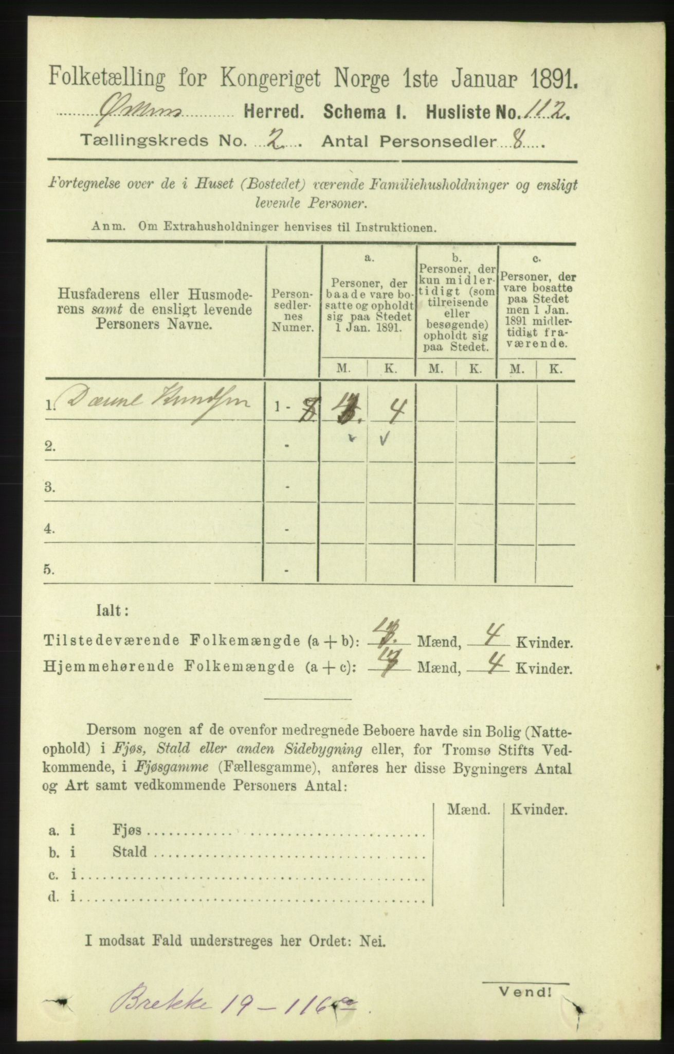 RA, 1891 census for 1520 Ørsta, 1891, p. 480