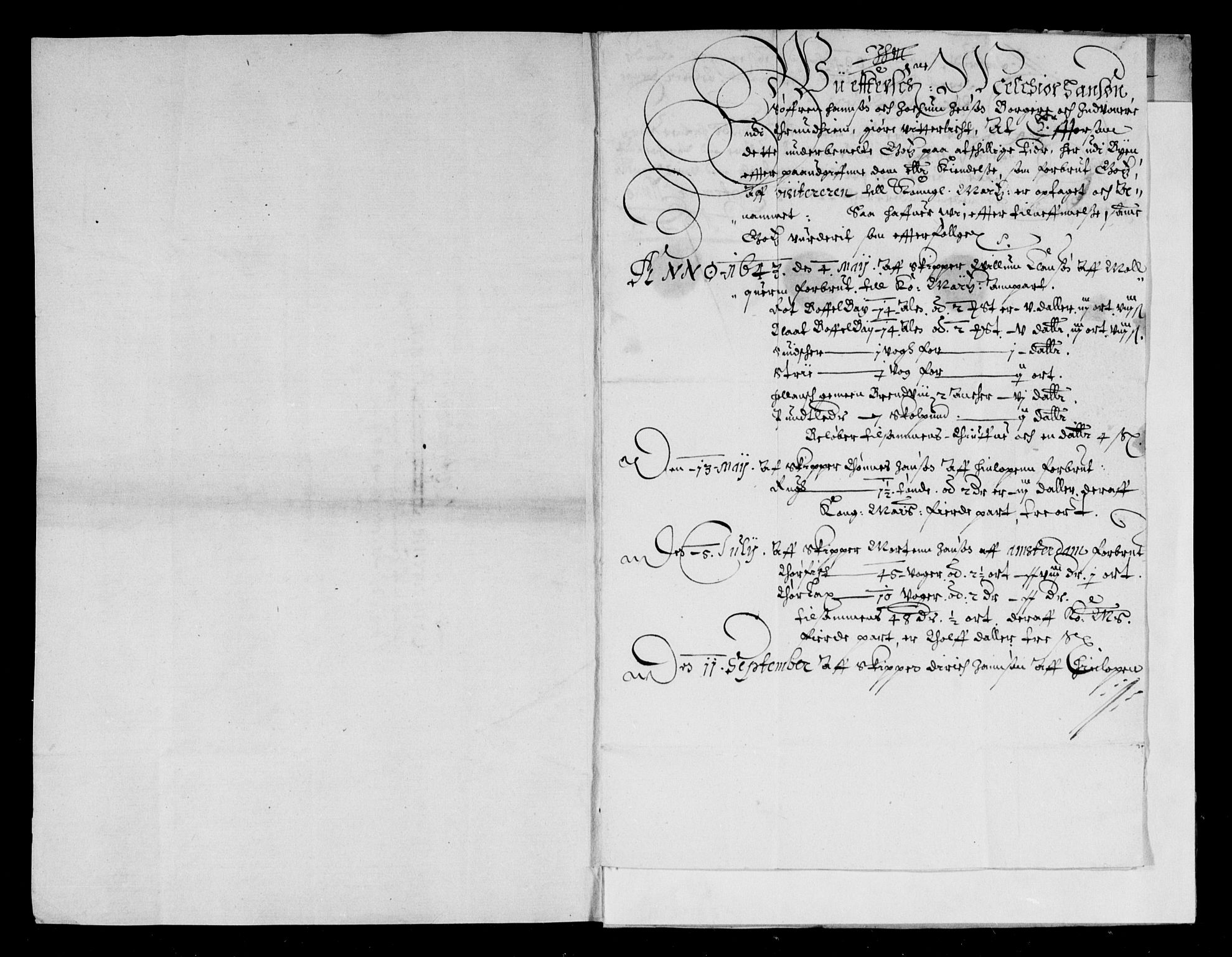 Rentekammeret inntil 1814, Reviderte regnskaper, Lensregnskaper, AV/RA-EA-5023/R/Rb/Rbw/L0077: Trondheim len, 1642-1644