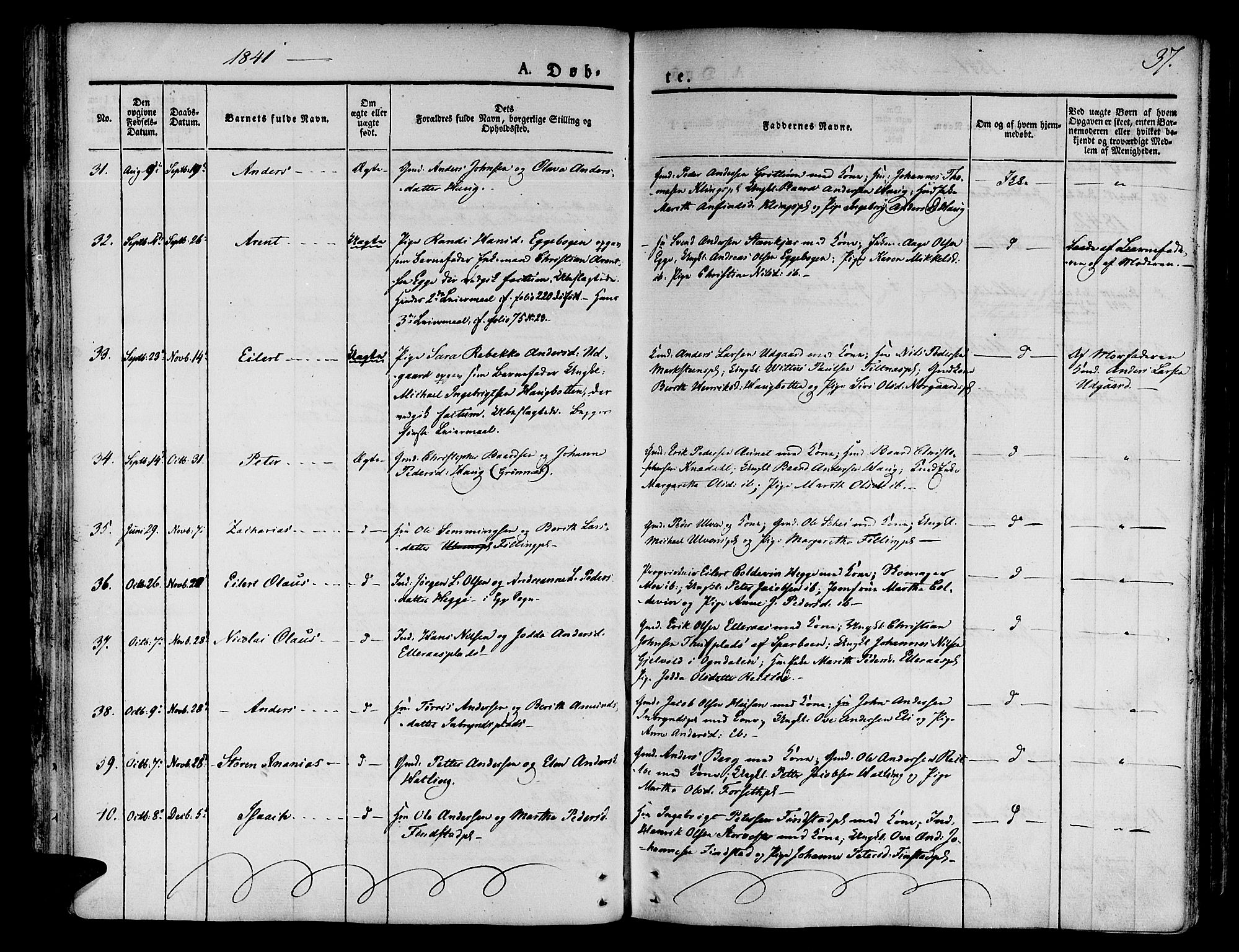 Ministerialprotokoller, klokkerbøker og fødselsregistre - Nord-Trøndelag, AV/SAT-A-1458/746/L0445: Parish register (official) no. 746A04, 1826-1846, p. 37