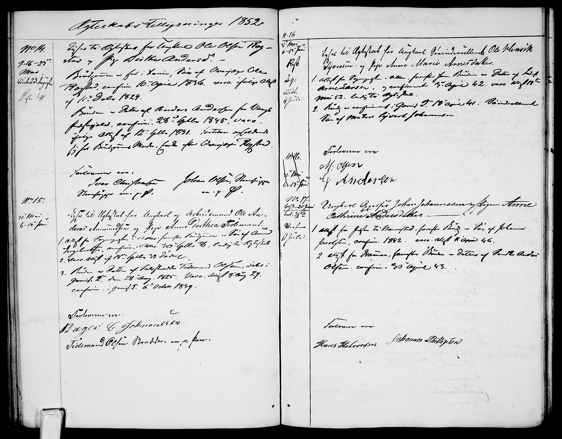 Garnisonsmenigheten Kirkebøker, AV/SAO-A-10846/H/Ha/L0005: Banns register no. I 5, 1844-1856