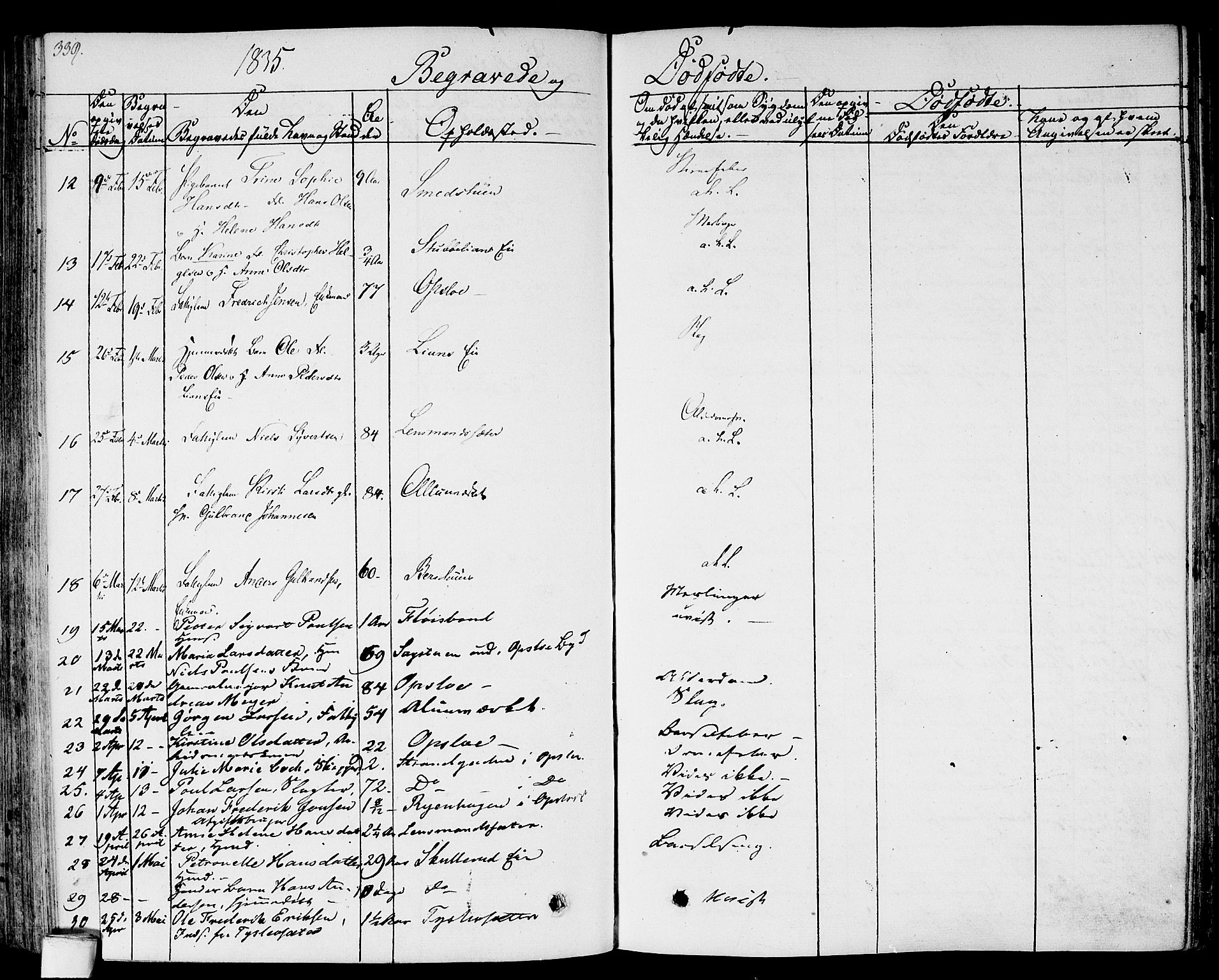 Gamlebyen prestekontor Kirkebøker, AV/SAO-A-10884/F/Fa/L0003: Parish register (official) no. 3, 1829-1849, p. 339