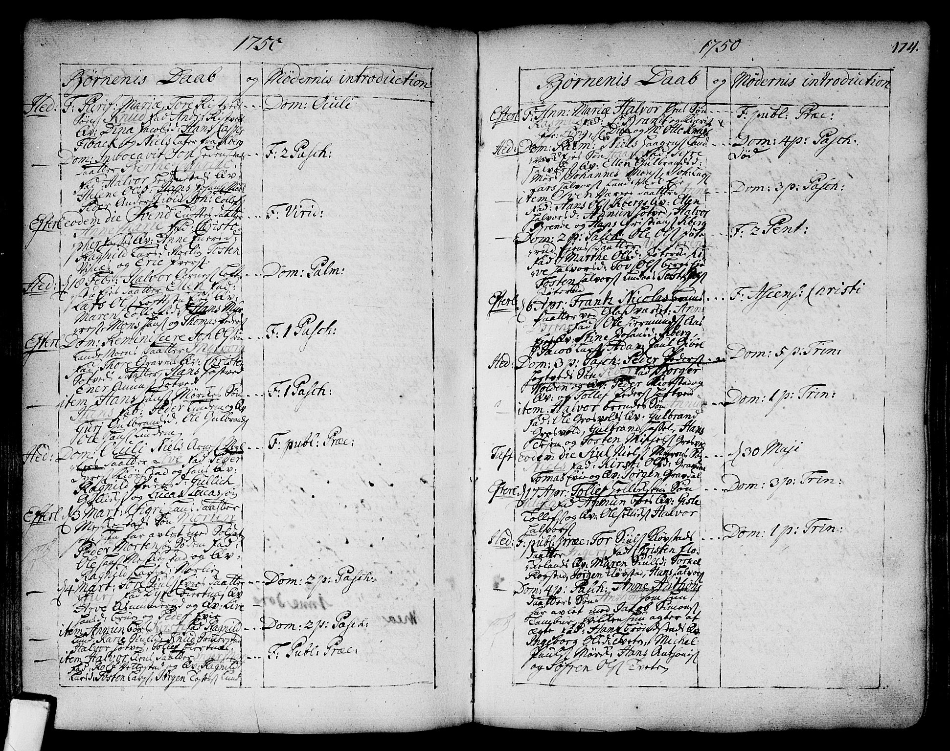 Sandsvær kirkebøker, SAKO/A-244/F/Fa/L0002a: Parish register (official) no. I 2, 1725-1809, p. 174