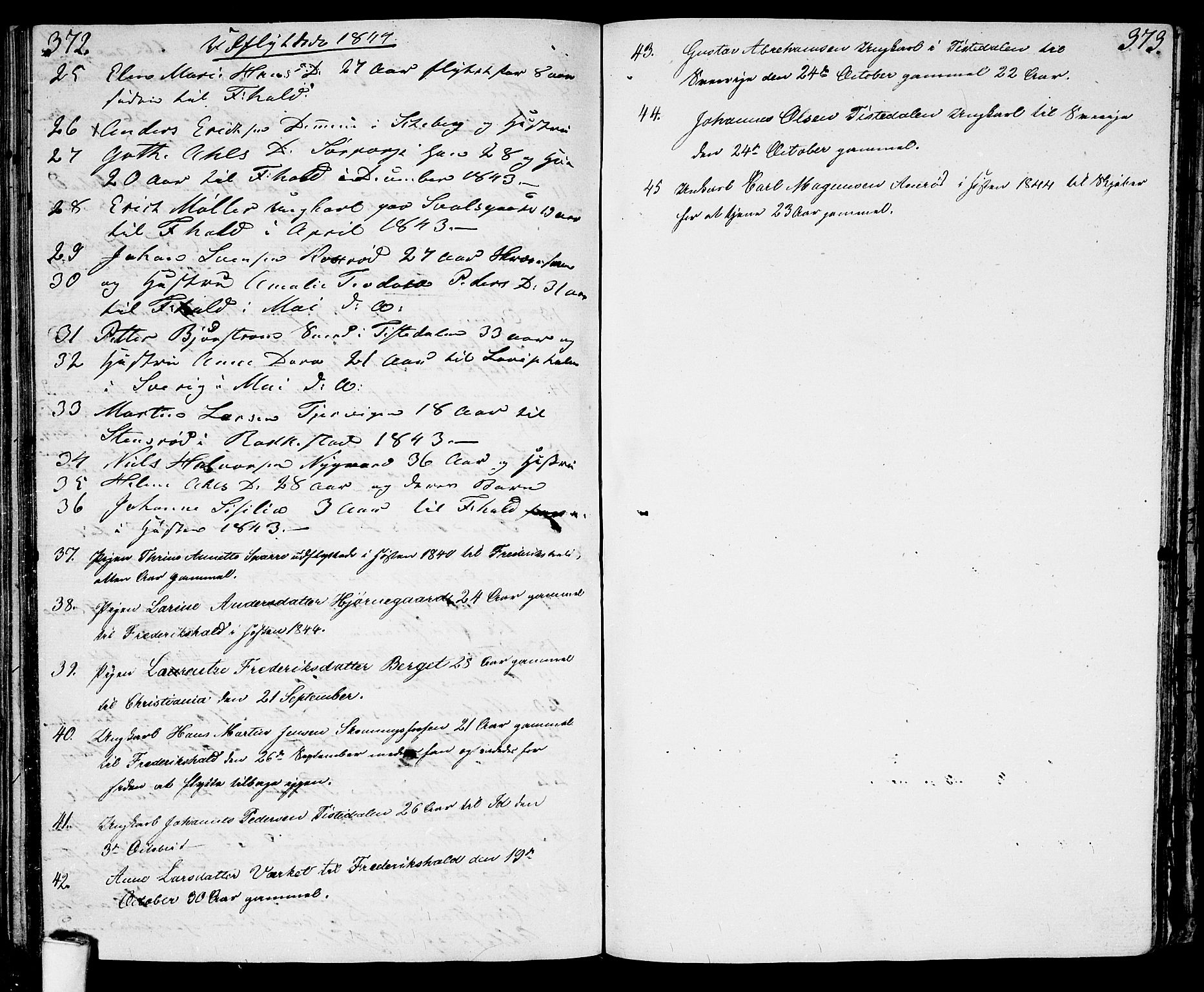 Berg prestekontor Kirkebøker, AV/SAO-A-10902/G/Ga/L0002: Parish register (copy) no. I 2, 1832-1844, p. 372-373