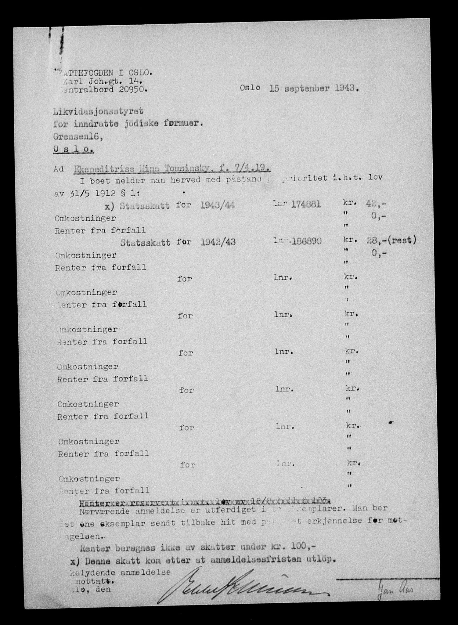 Justisdepartementet, Tilbakeføringskontoret for inndratte formuer, AV/RA-S-1564/H/Hc/Hcc/L0984: --, 1945-1947, p. 36