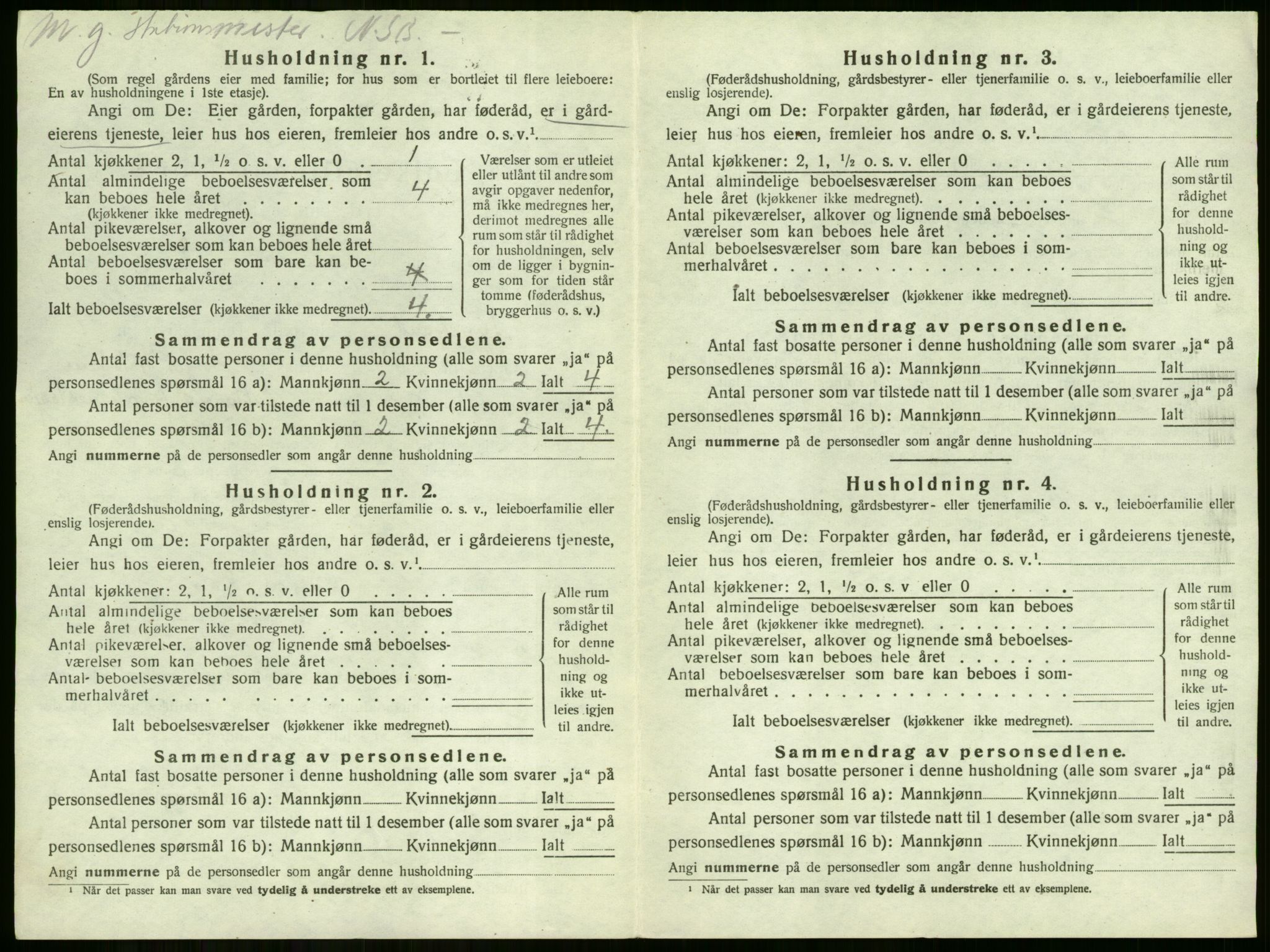 SAKO, 1920 census for Tyristrand, 1920, p. 28