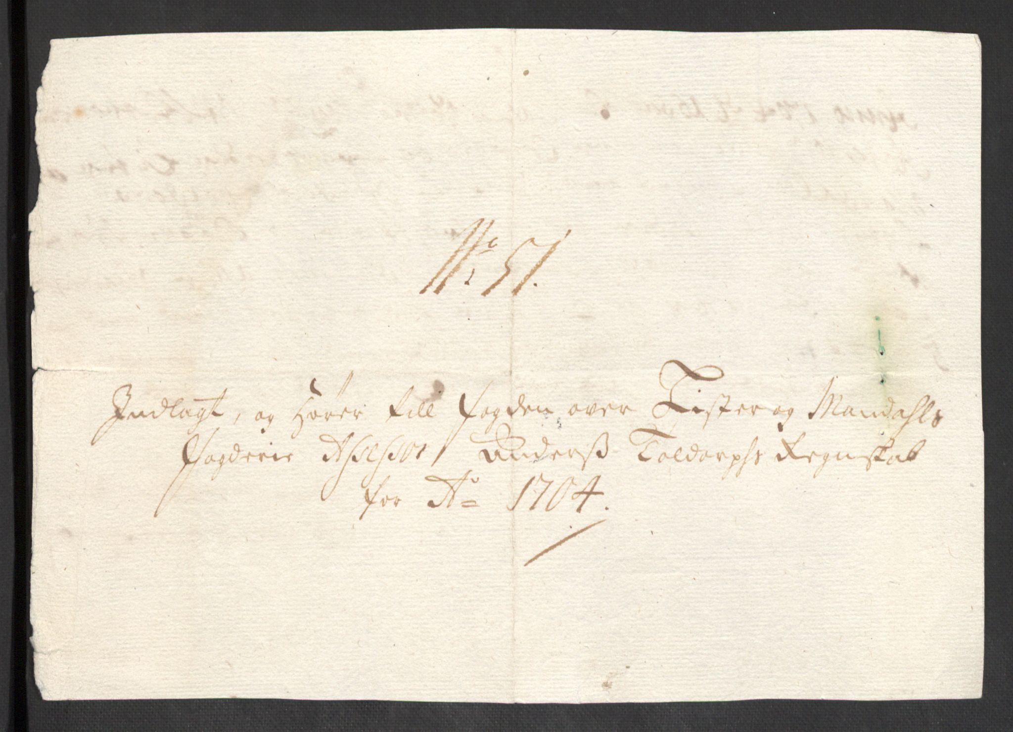 Rentekammeret inntil 1814, Reviderte regnskaper, Fogderegnskap, RA/EA-4092/R43/L2550: Fogderegnskap Lista og Mandal, 1703-1704, p. 426