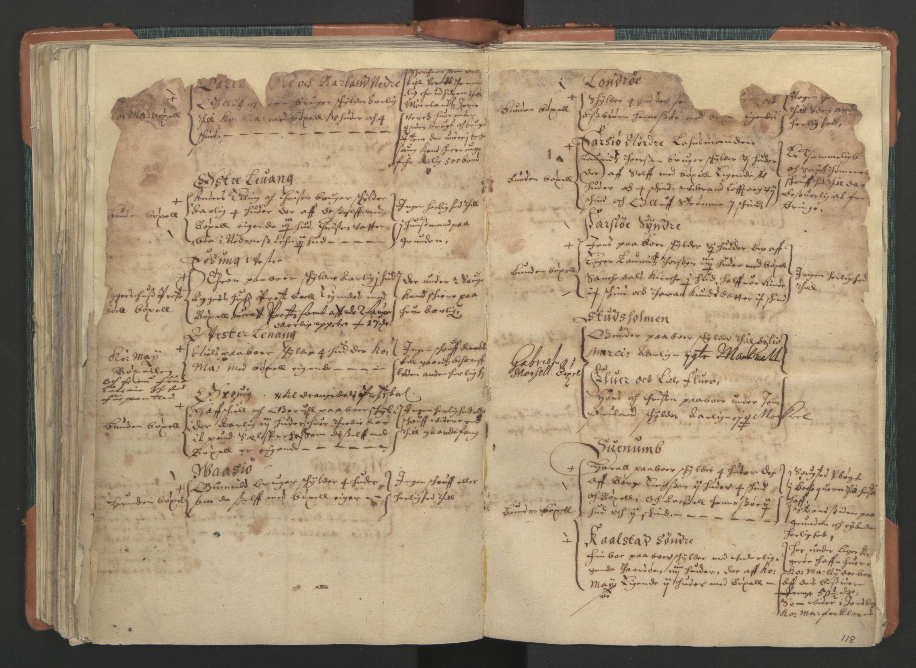 Rentekammeret inntil 1814, Realistisk ordnet avdeling, AV/RA-EA-4070/L/L0017: Skien lagdømme. Alminnelig jordebok for Telemark, Bamble og Numedal, 1661, p. 117b-118a