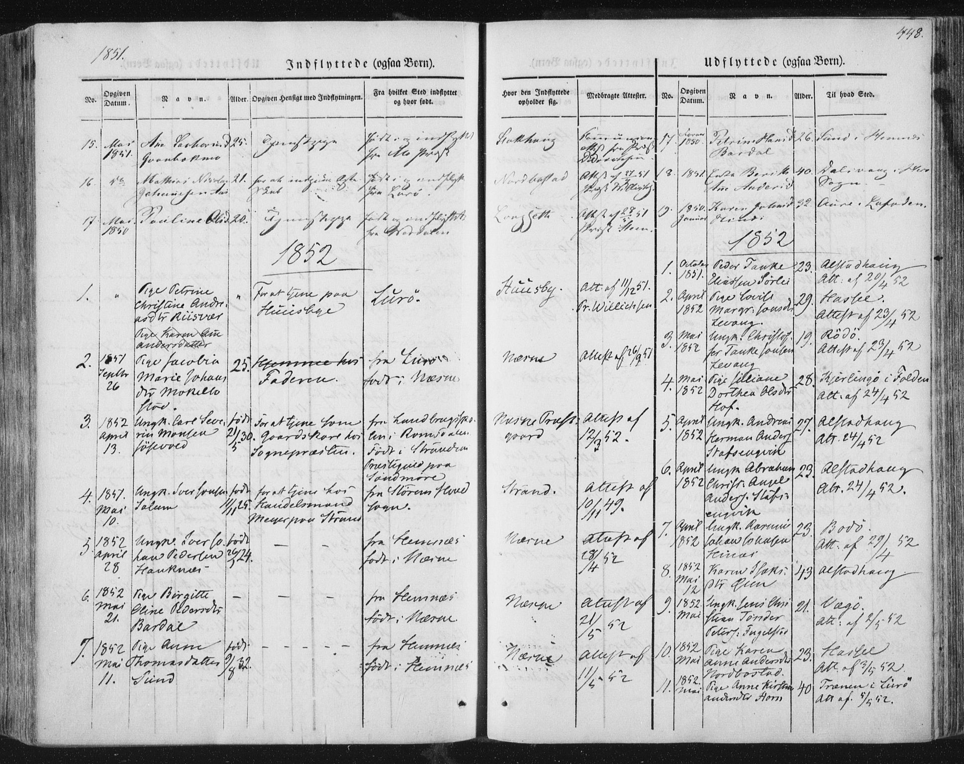 Ministerialprotokoller, klokkerbøker og fødselsregistre - Nordland, AV/SAT-A-1459/838/L0549: Parish register (official) no. 838A07, 1840-1854, p. 448c