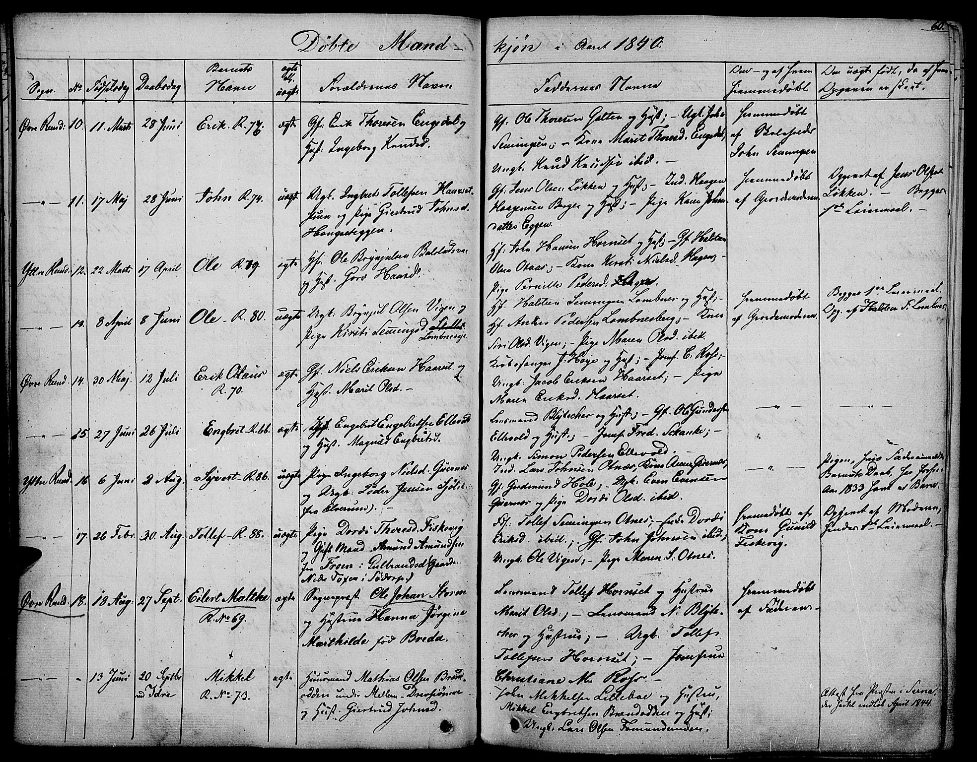 Rendalen prestekontor, AV/SAH-PREST-054/H/Ha/Haa/L0004: Parish register (official) no. 4, 1829-1852, p. 60