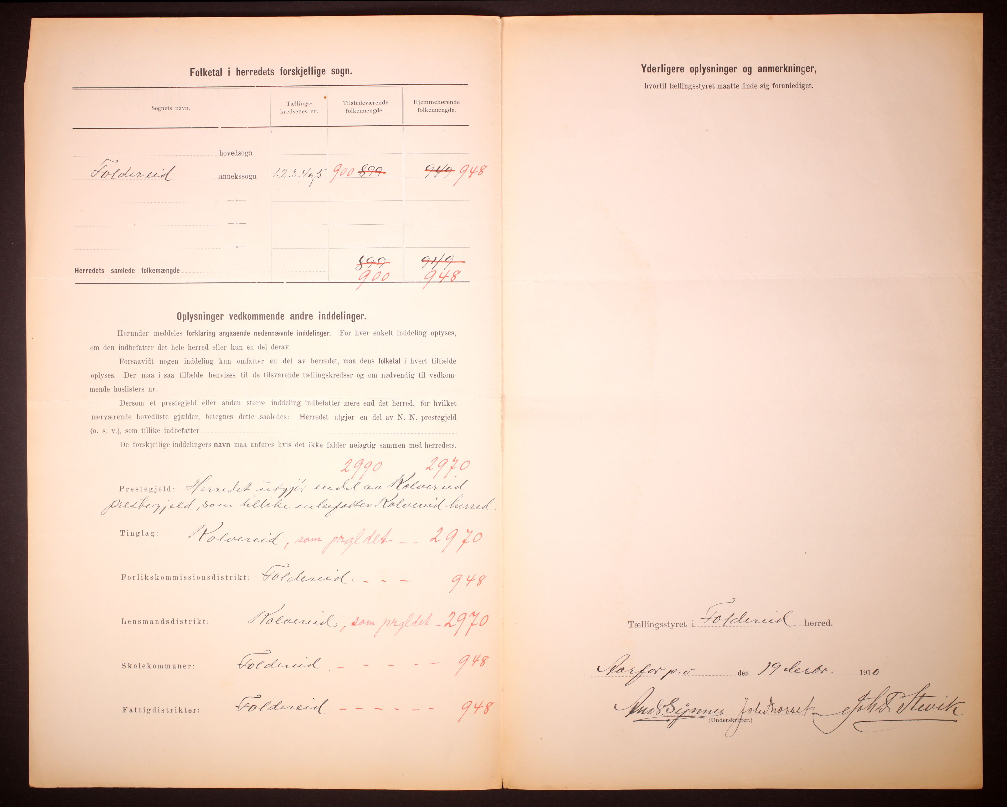 RA, 1910 census for Foldereid, 1910, p. 3